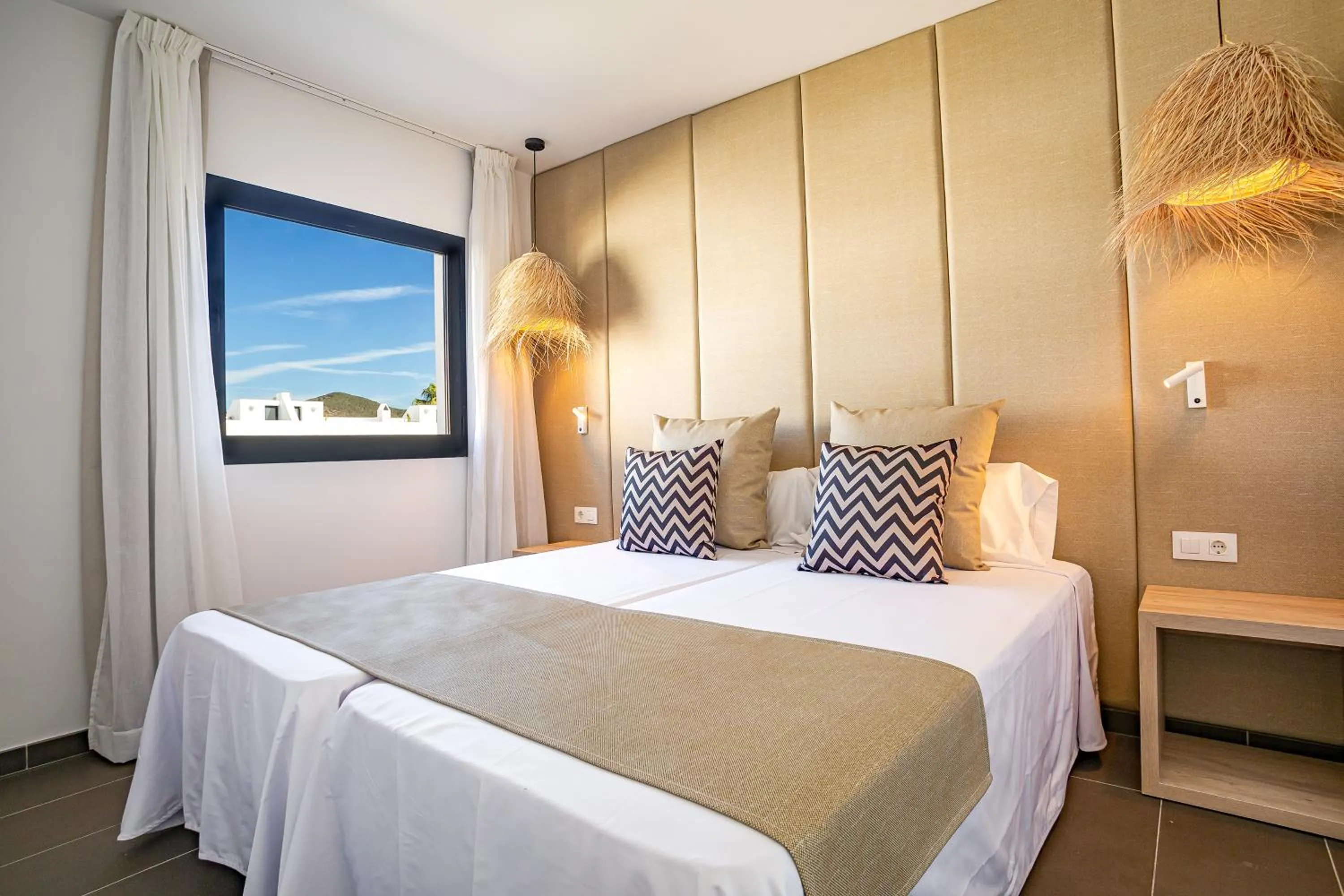 Bedroom, Bed in Migjorn Ibiza Suites & Spa
