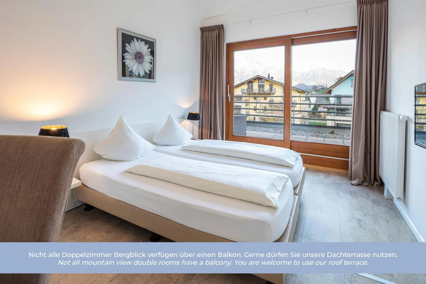 Photo of the whole room, Bed in Marina Walensee Hotel