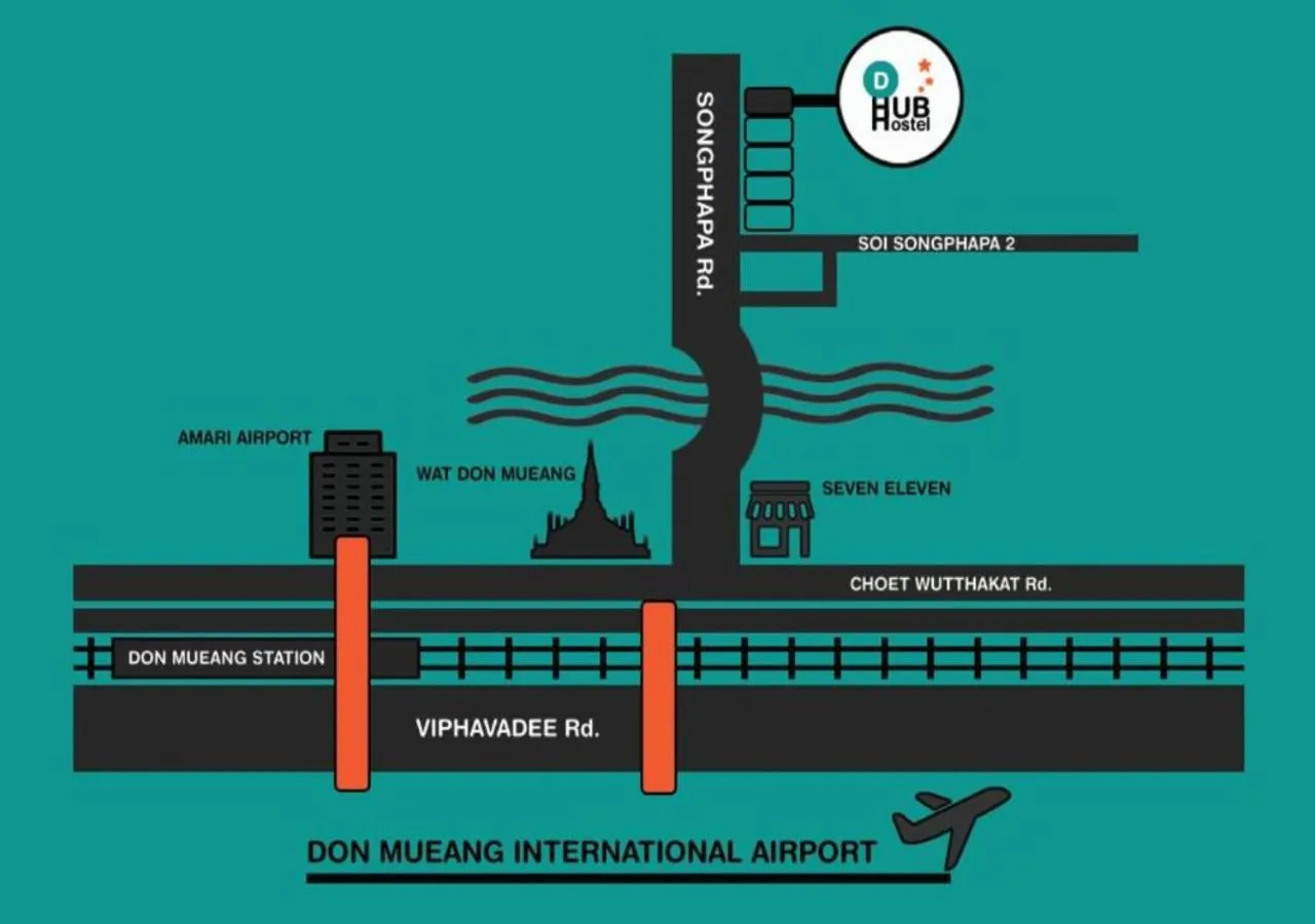 Bird's eye view in Dhub Hostel Donmueng