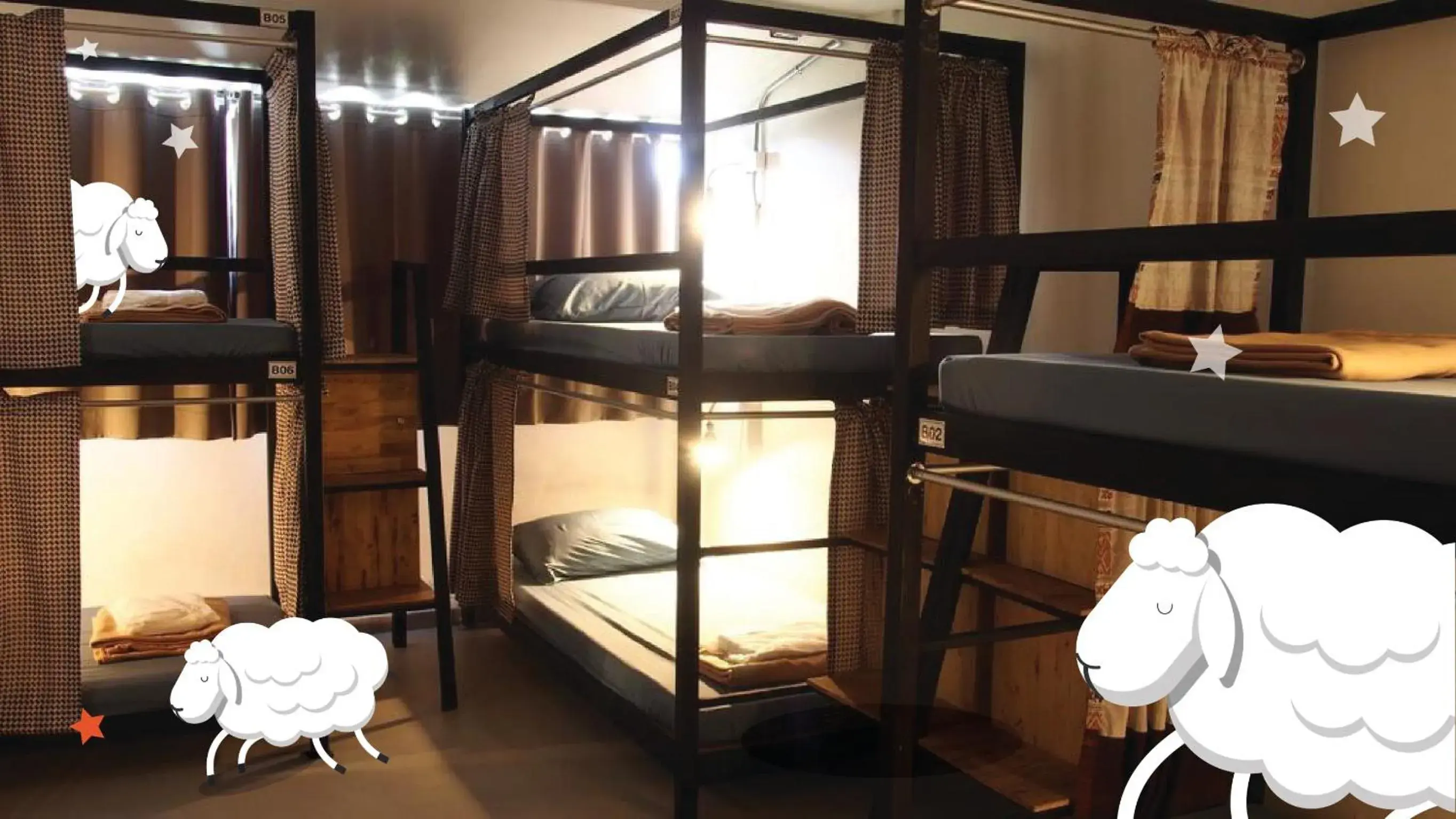 Bunk Bed in Female Dormitory Room in Dhub Hostel Donmueng Bunk Bed in Female Dormitory Room in Dhub Hostel Donmueng