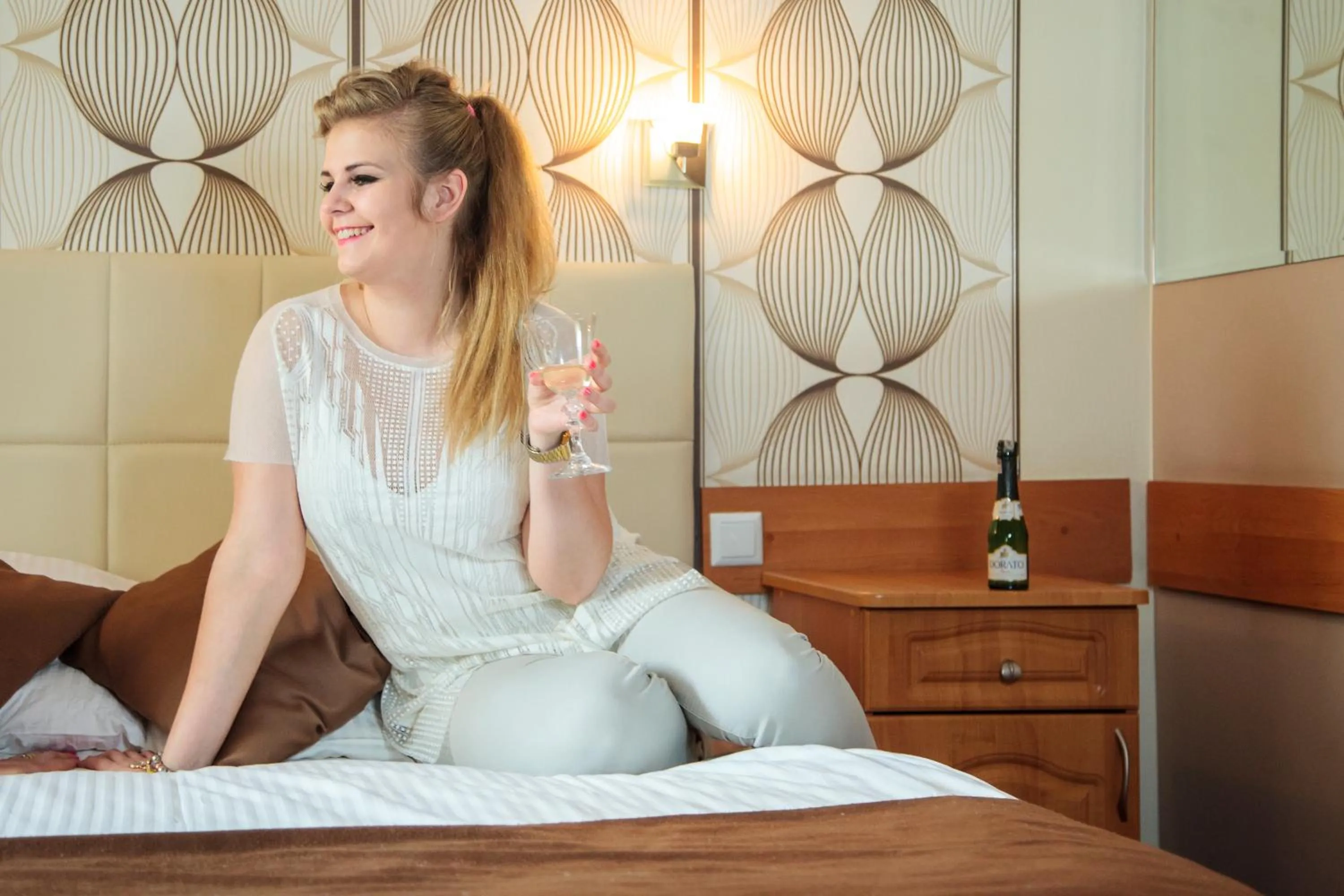 Bed in Hotel U Grubego