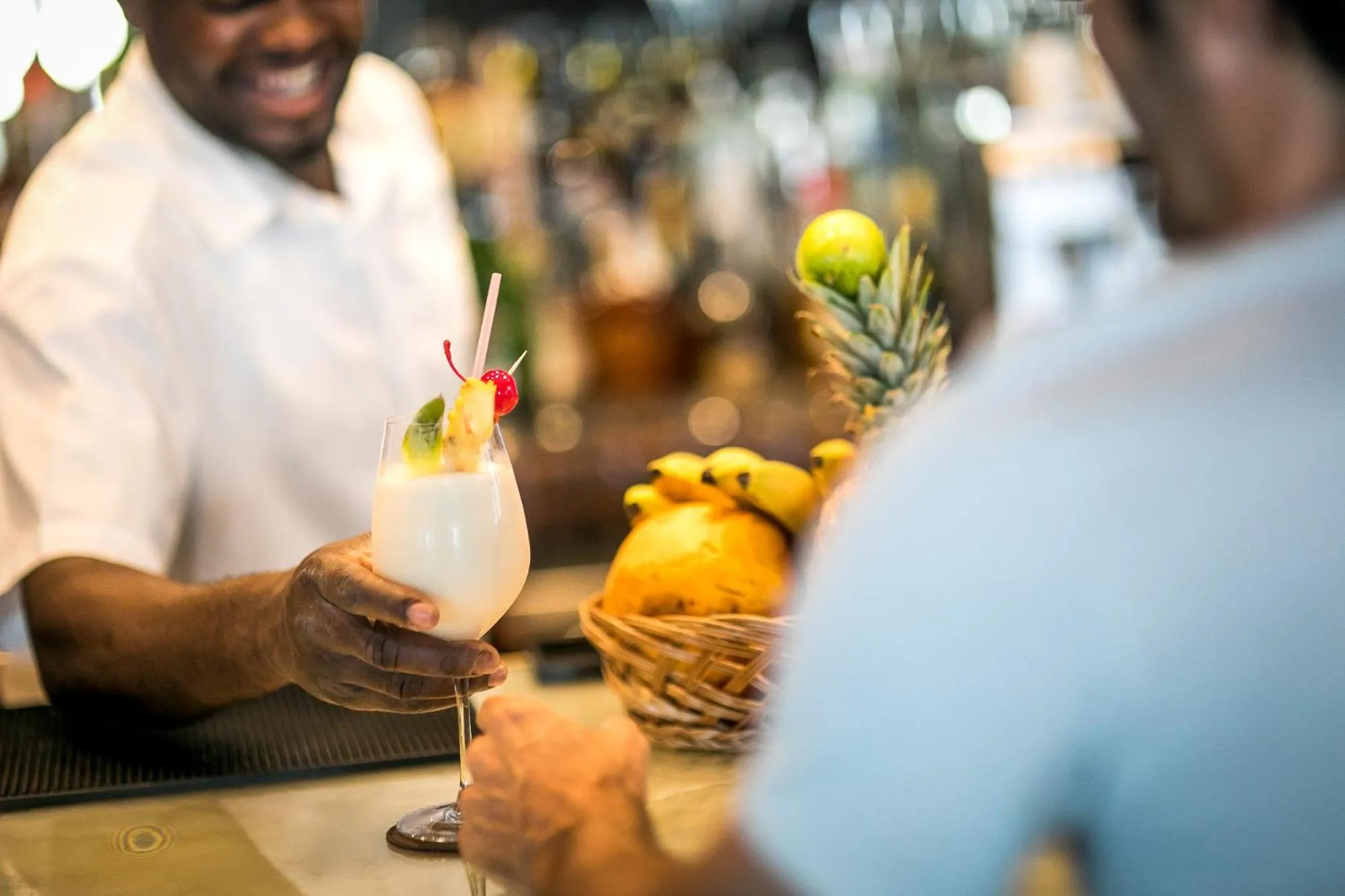 Drinks in Fort Young Hotel