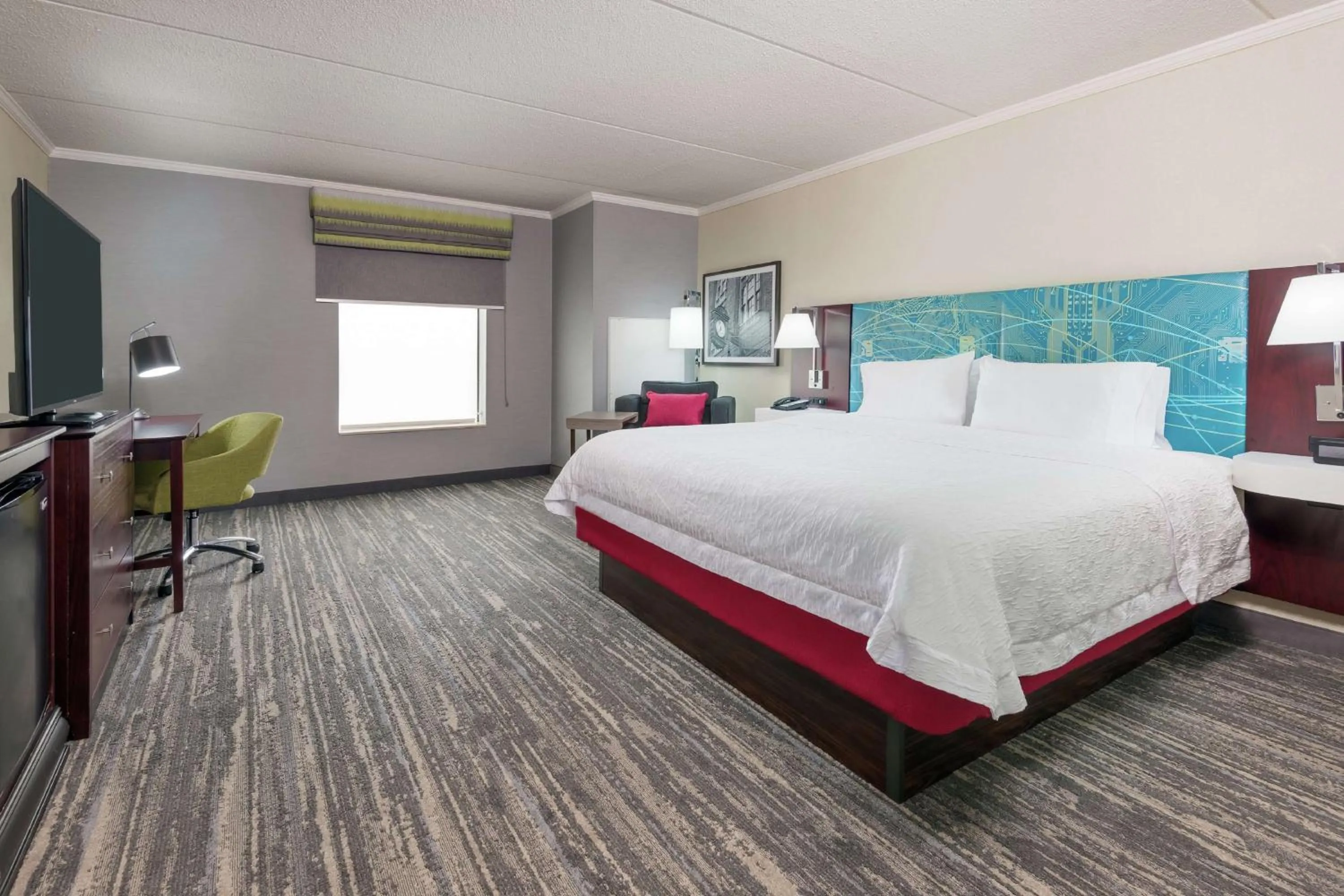 Bedroom, Bed in Hampton Inn South Plainfield-Piscataway