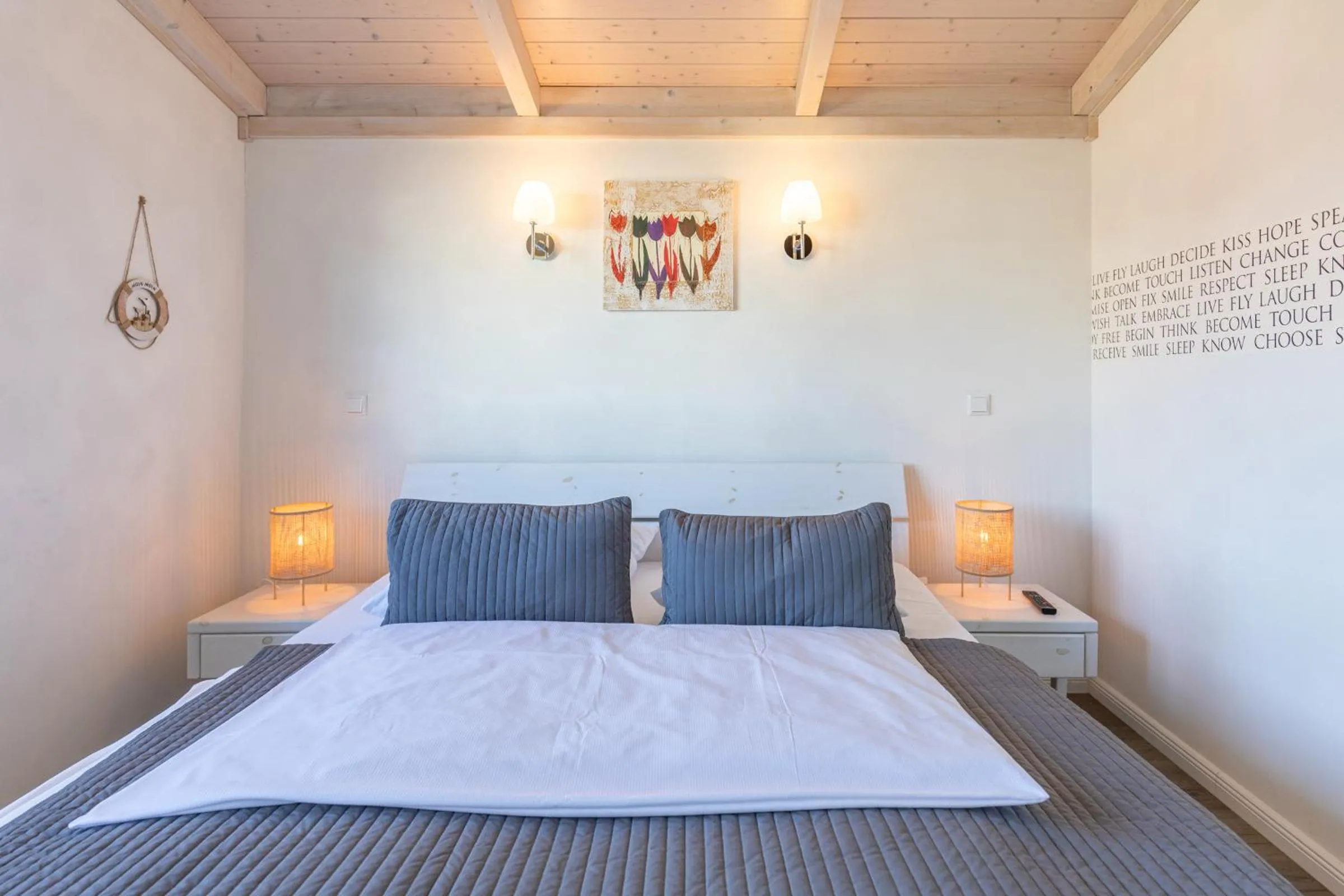 Bed in Ferienhaus Stockente