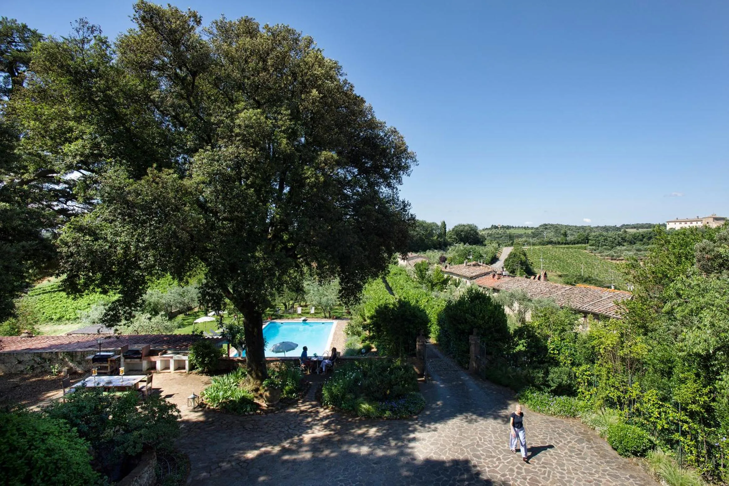 Pool view in Villa Fillinelle