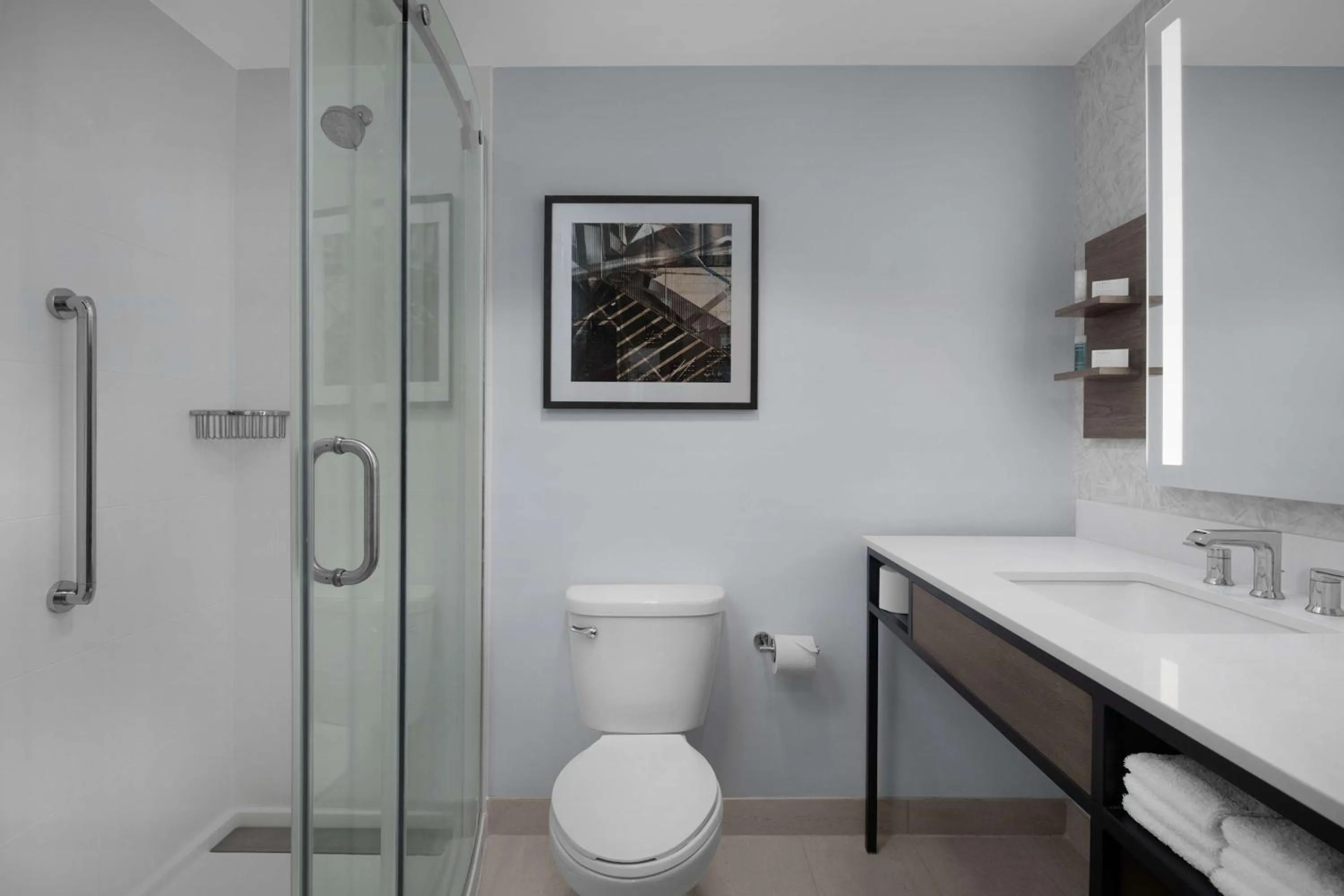 Bathroom in Hilton Garden Inn West Lafayette Wabash Landing