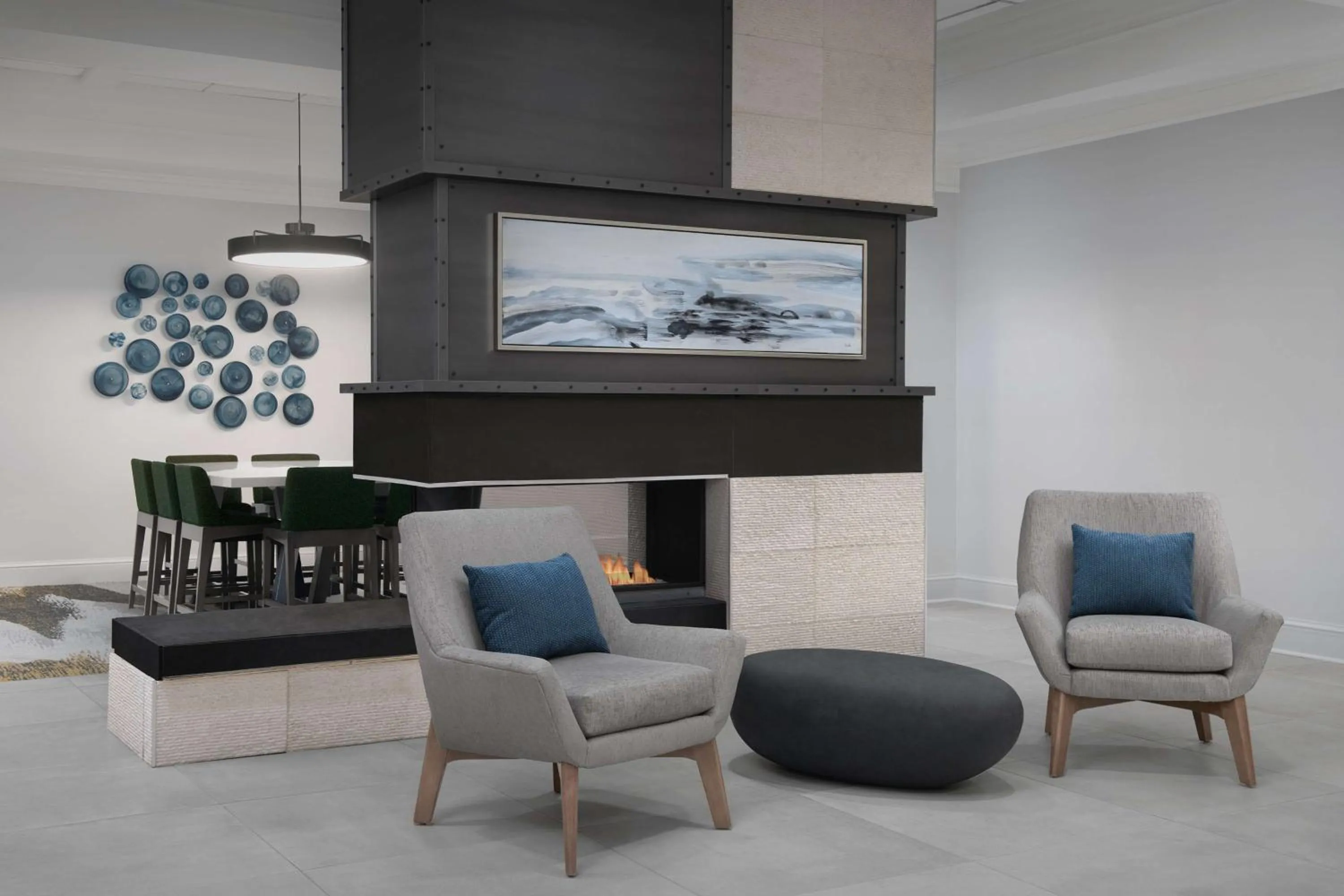 Lobby or reception in Hilton Garden Inn West Lafayette Wabash Landing