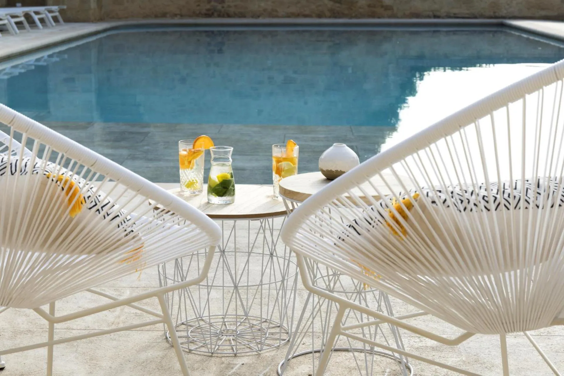 Pool view in Le Vieux Castillon