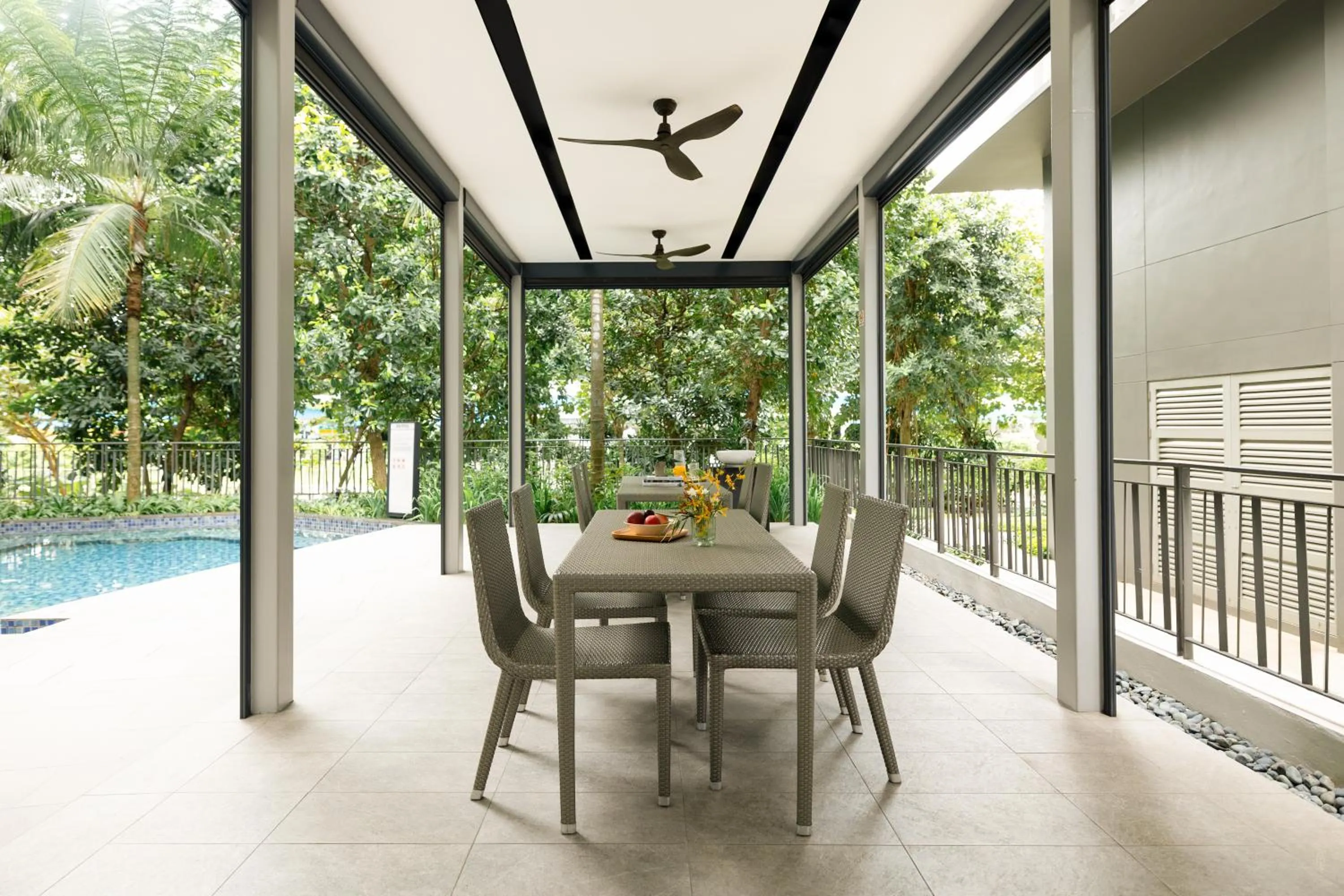Patio in Oasia Residence Singapore by Far East Hospitality