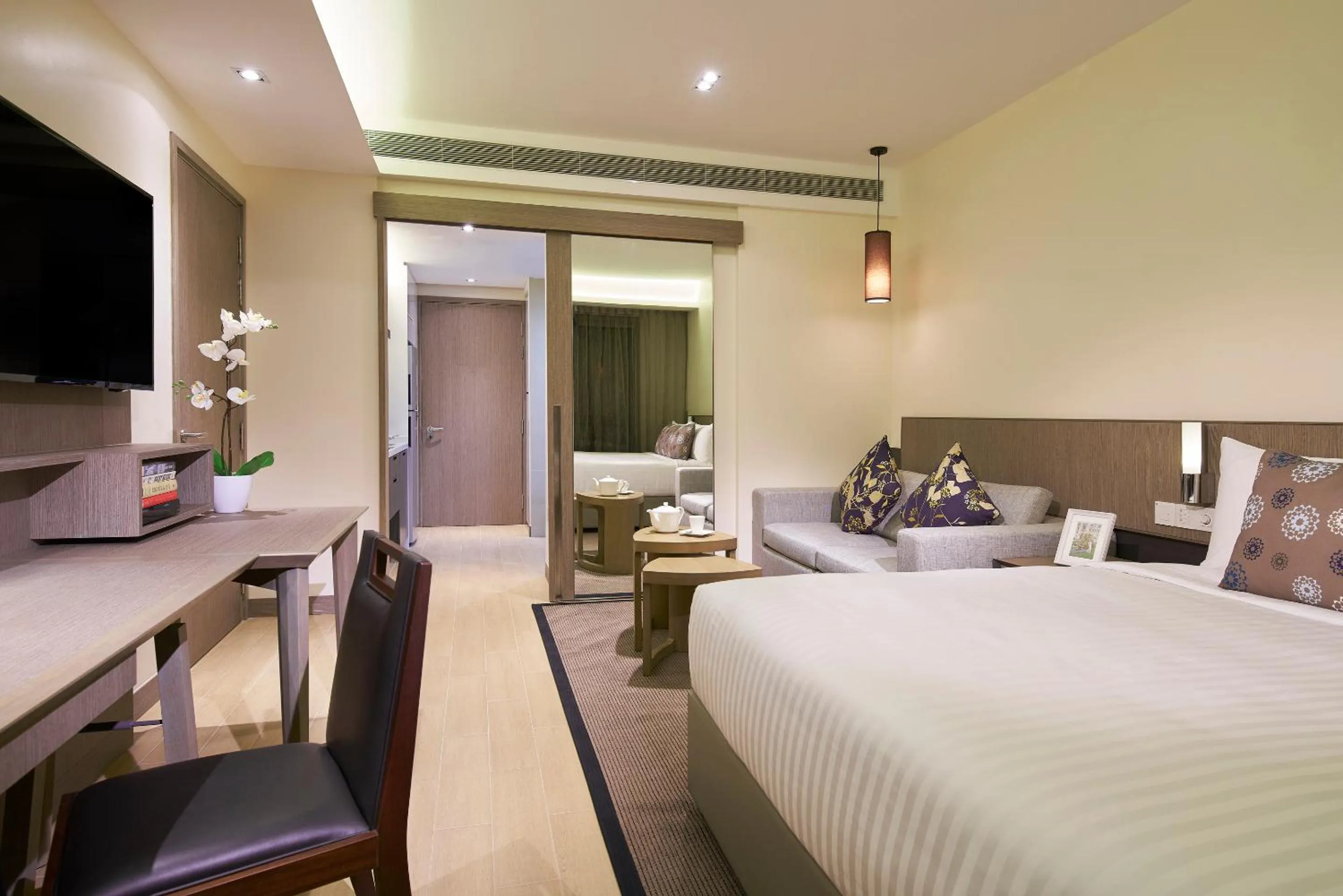 Living room, Bed in Oasia Residence Singapore by Far East Hospitality