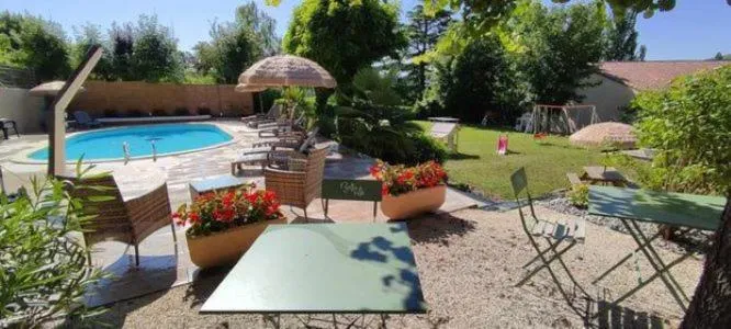 Pool view in Hotel Belle Vue