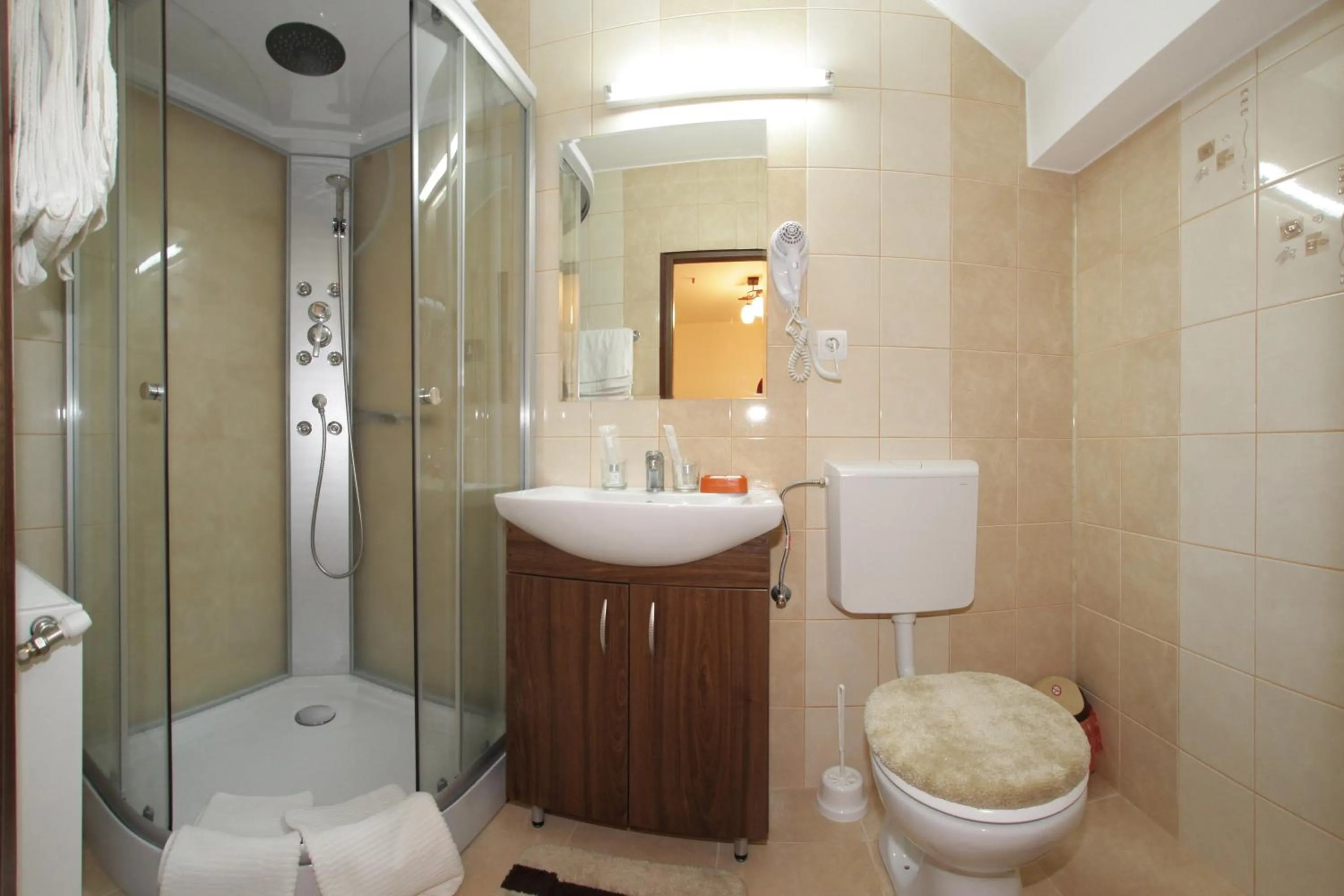 Bathroom in Pensiunea Muresul