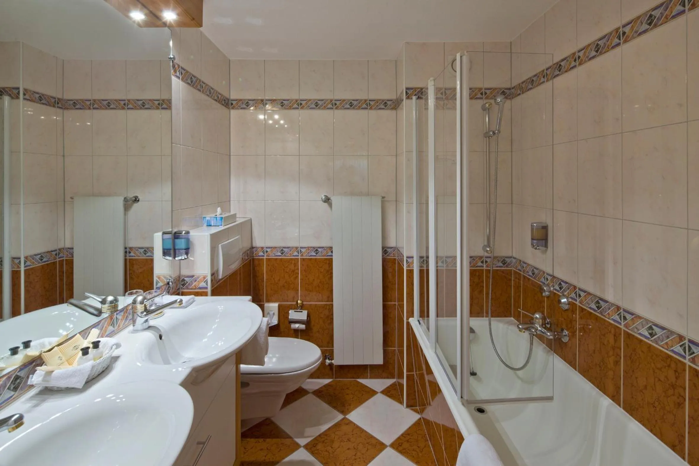 Bathroom in Swiss Alpine Hotel Allalin