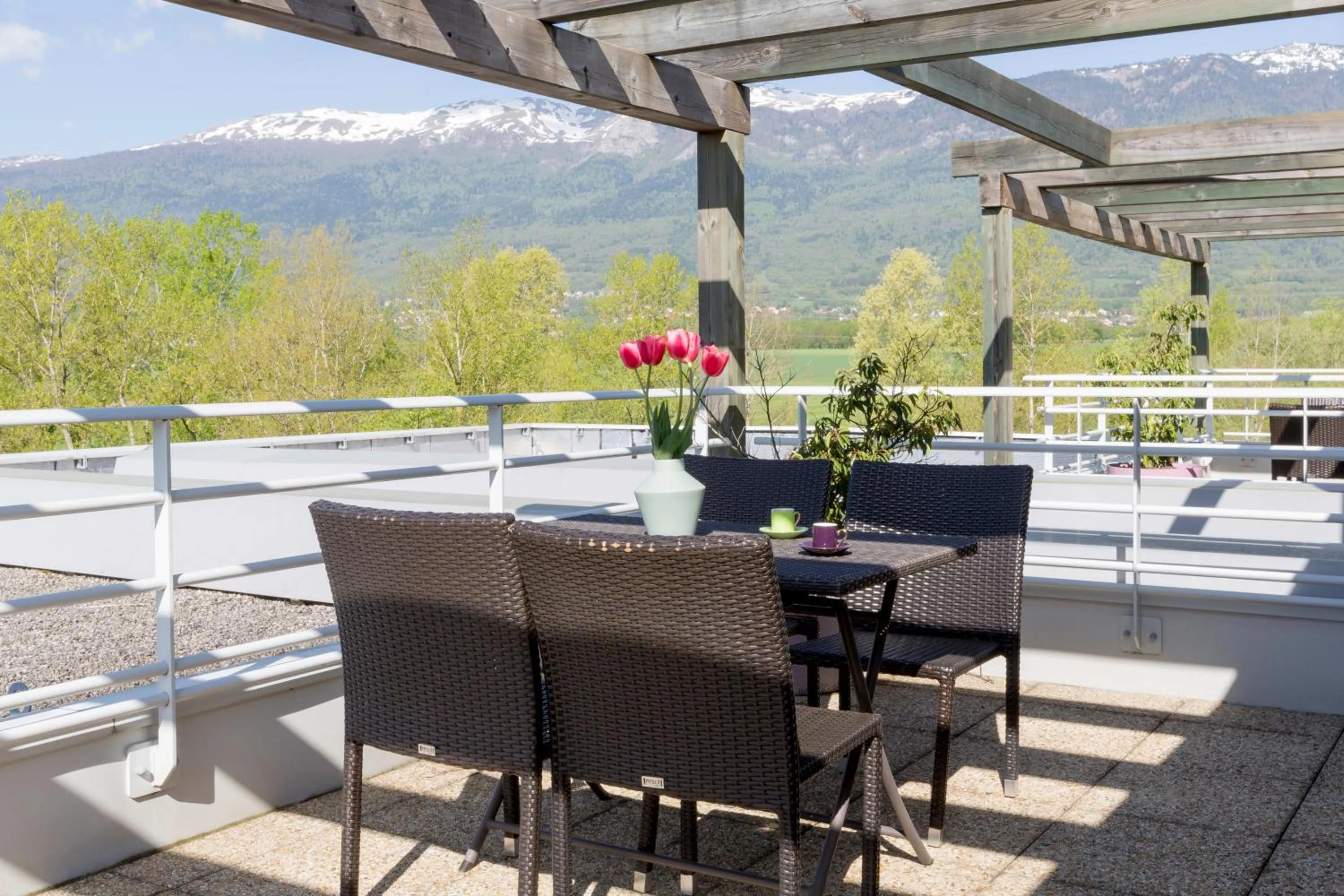 Patio in Best Western Park Hotel Geneve-Thoiry