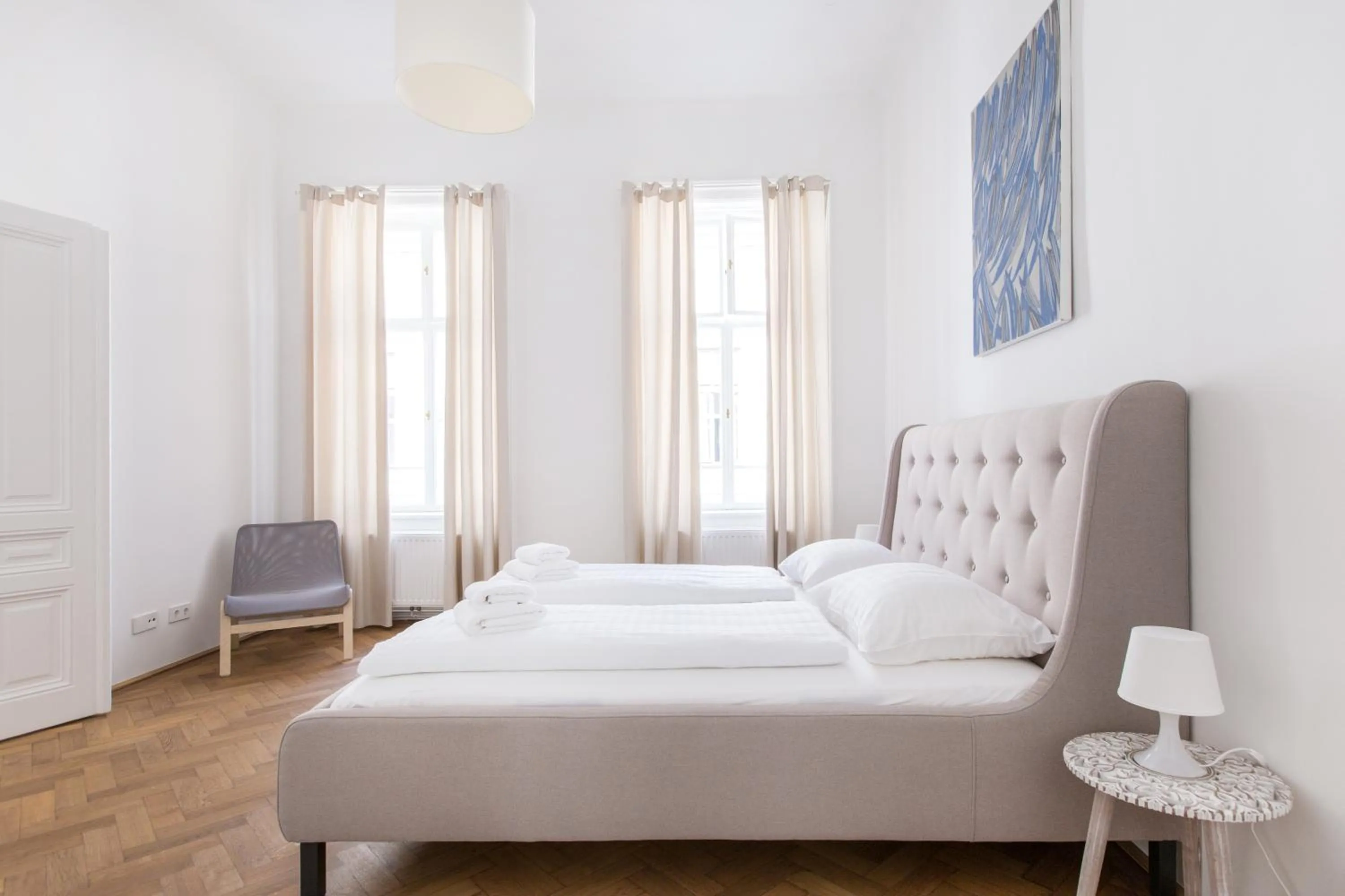 Bedroom, Bed in HeyMi Apartments in City Center