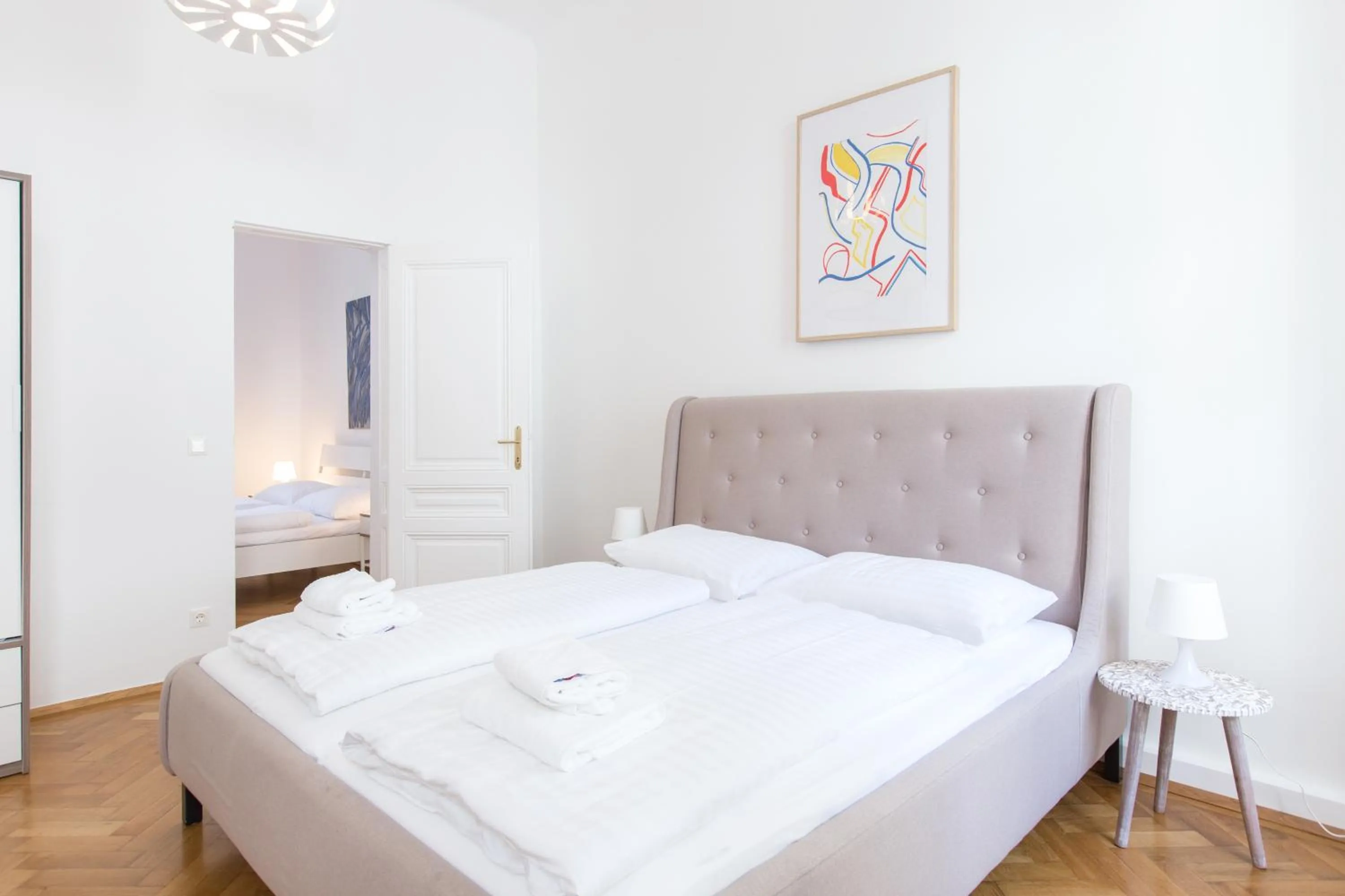 Bedroom, Bed in HeyMi Apartments in City Center