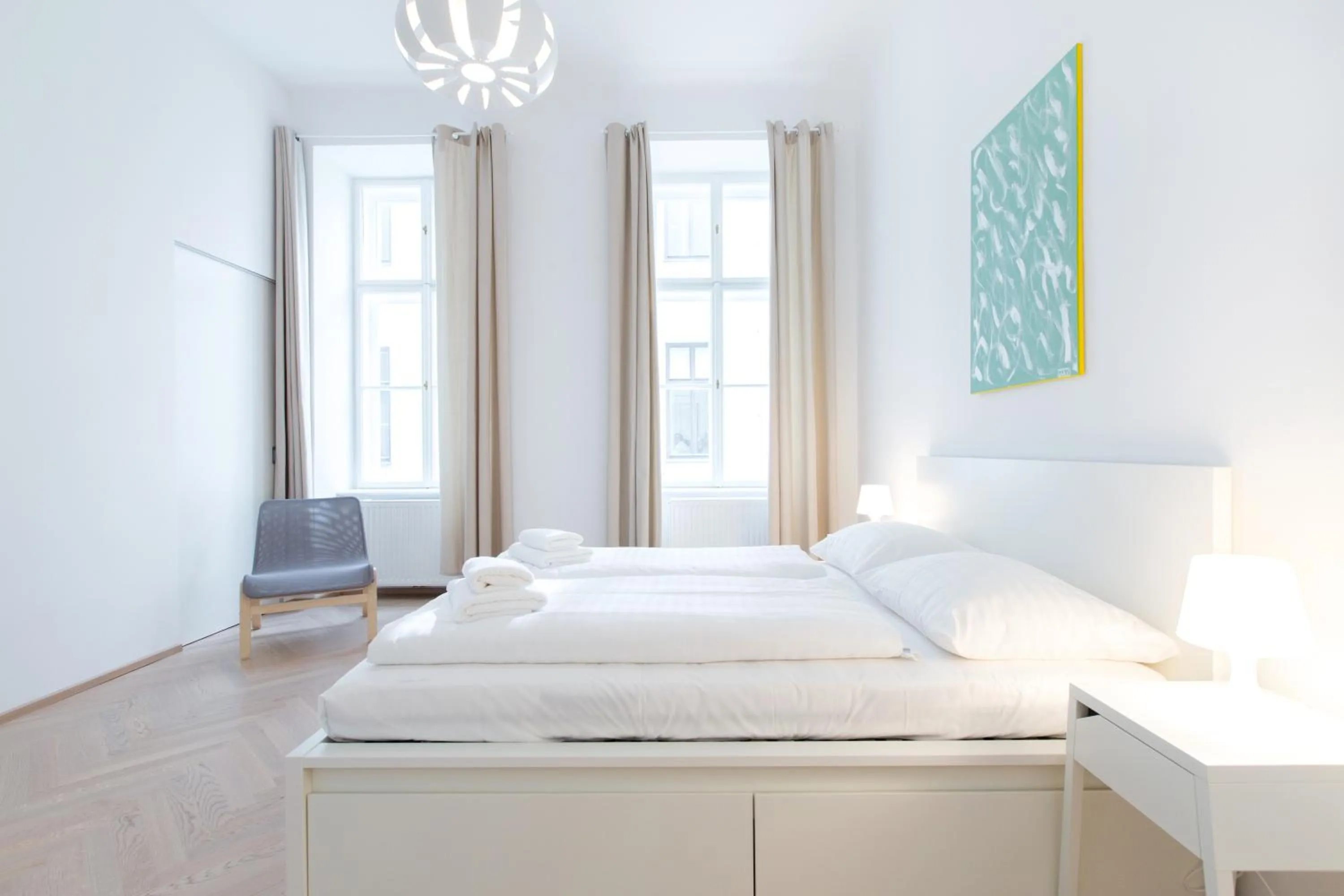 Bedroom, Bed in HeyMi Apartments in City Center