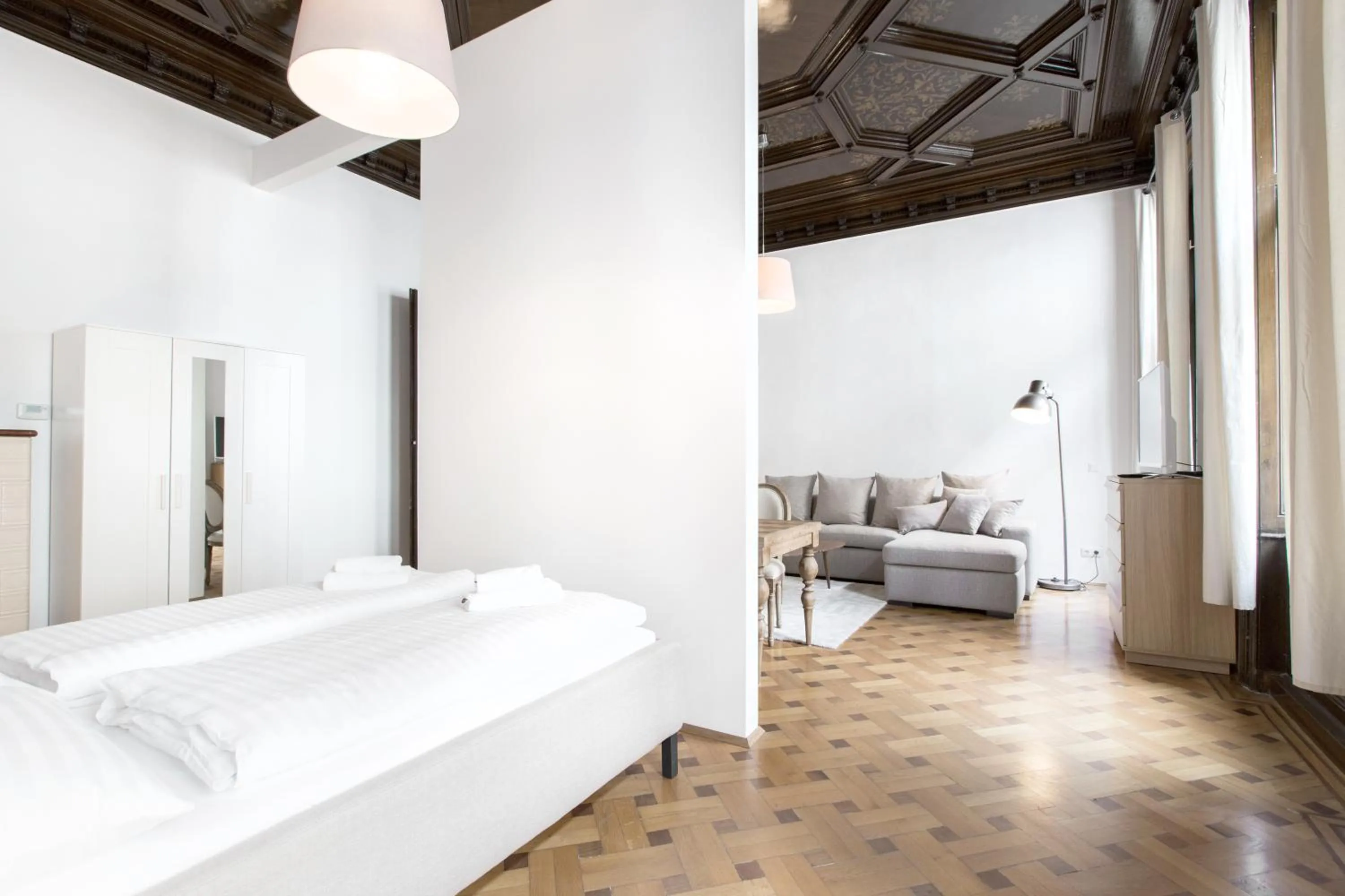 Photo of the whole room, Bed in HeyMi Apartments in City Center