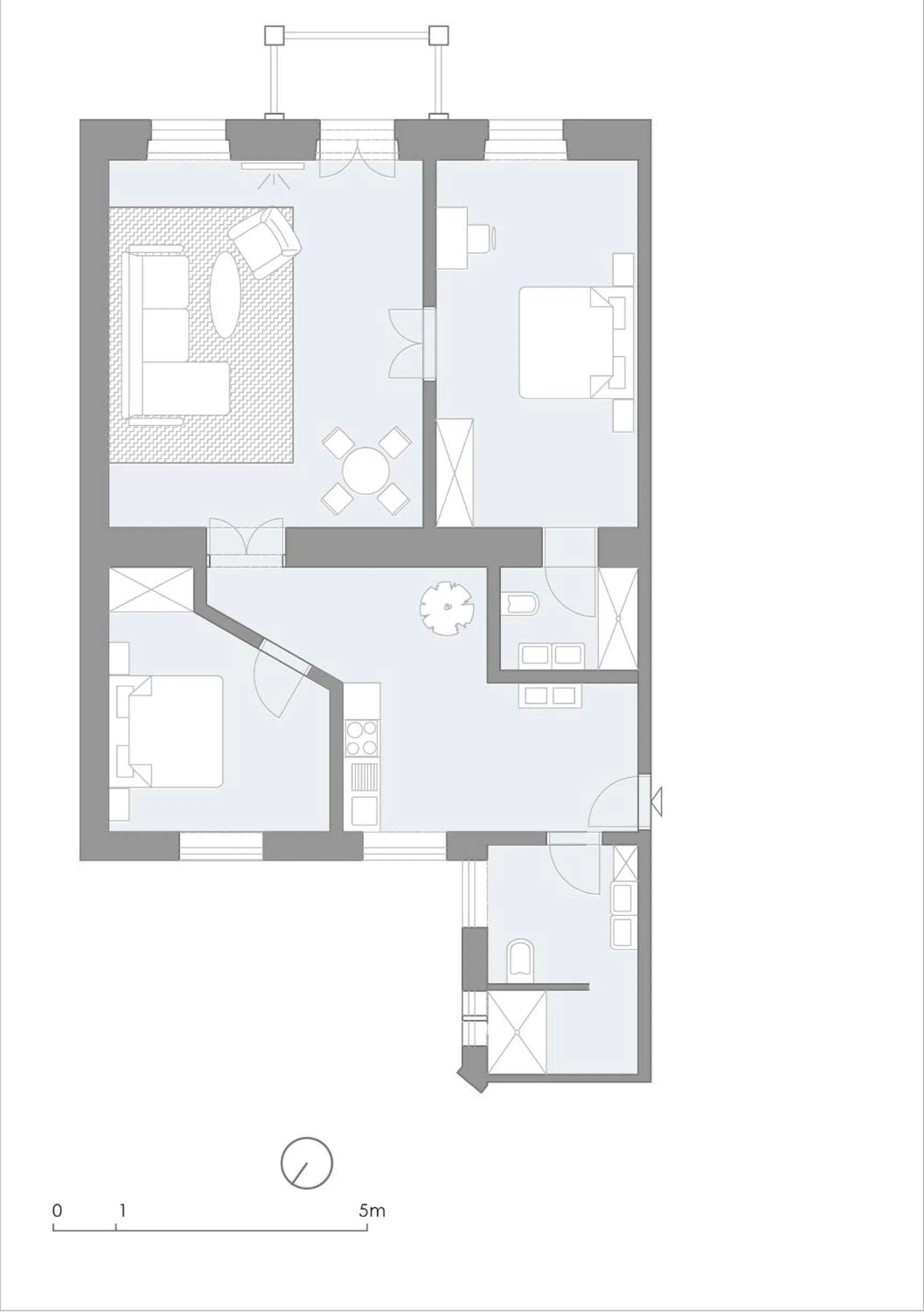 Floor plan in HeyMi Apartments in City Center