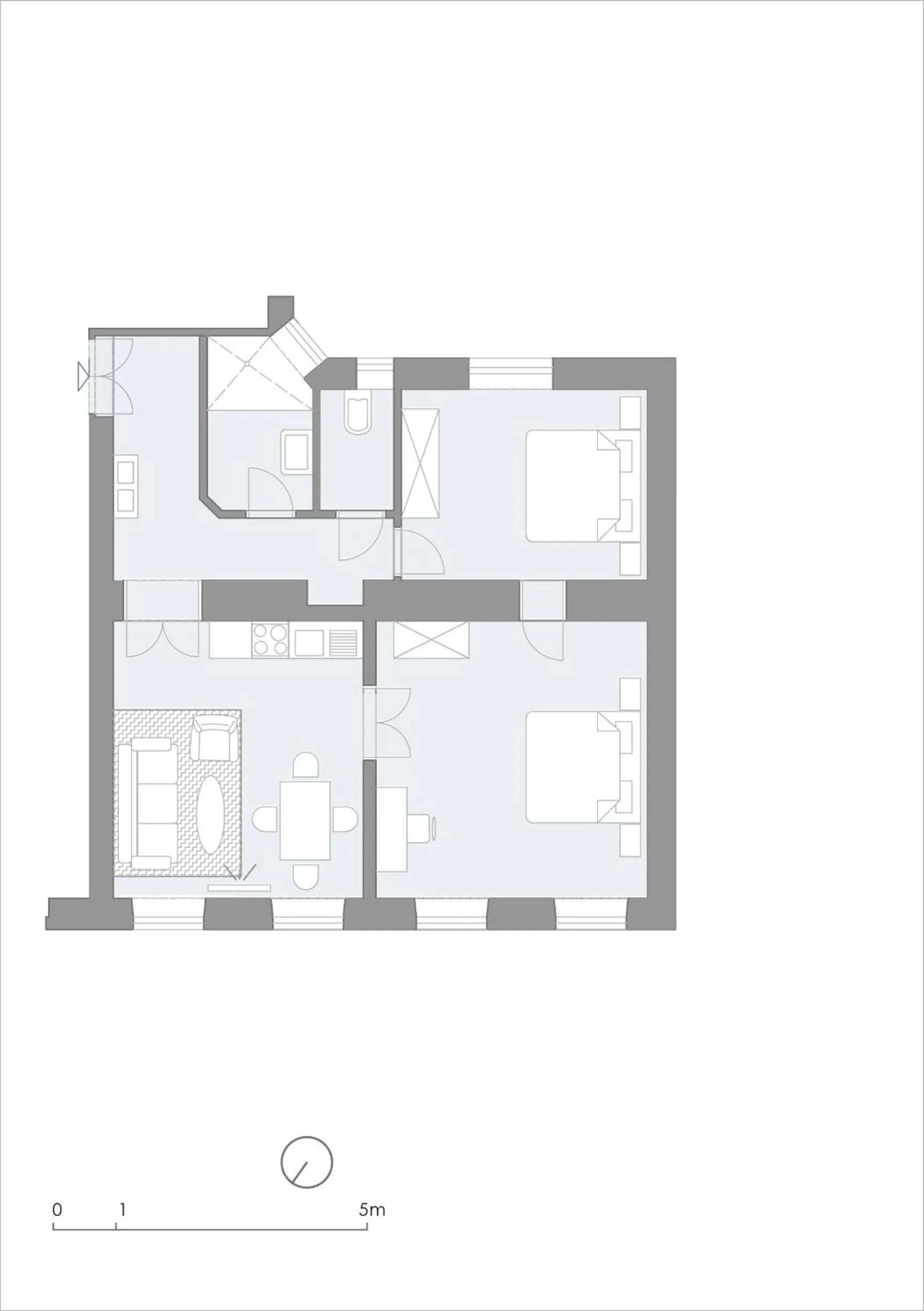 Floor plan in HeyMi Apartments in City Center