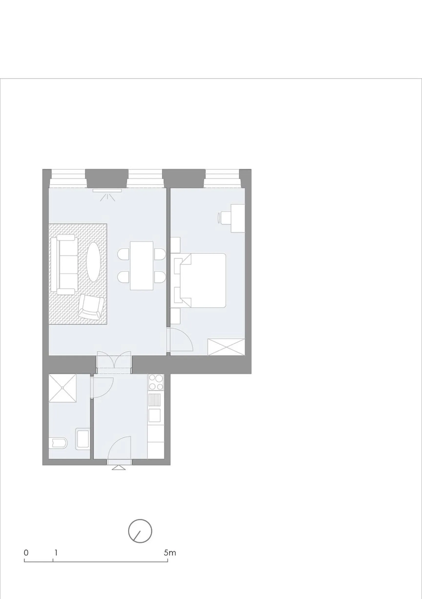 Floor plan in HeyMi Apartments in City Center