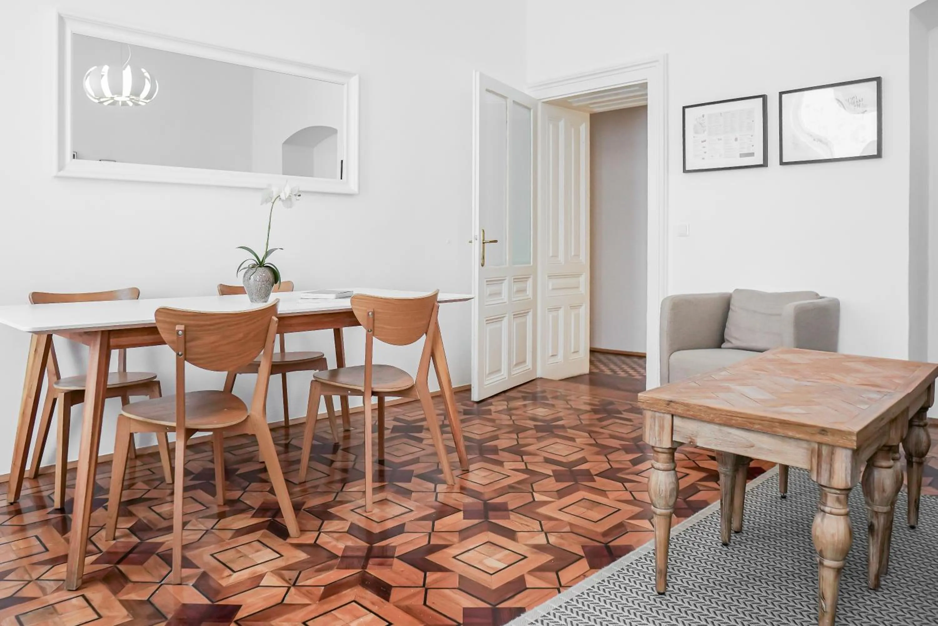 Dining area in HeyMi Apartments in City Center