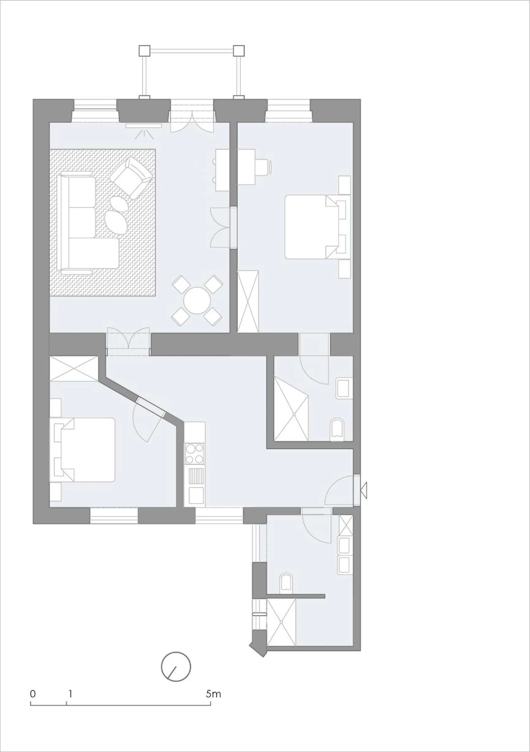 Floor plan in HeyMi Apartments in City Center
