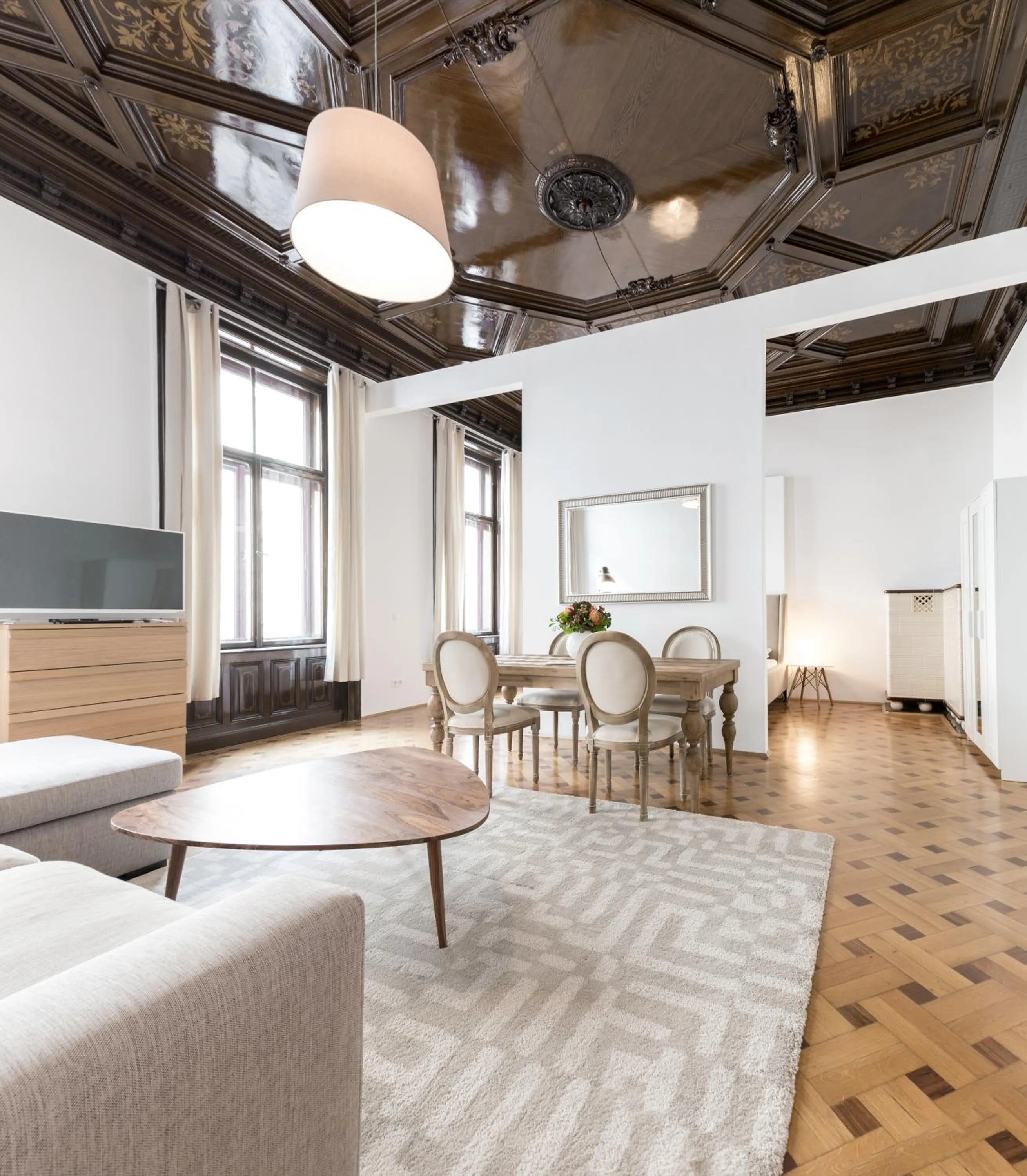 Living room in HeyMi Apartments in City Center