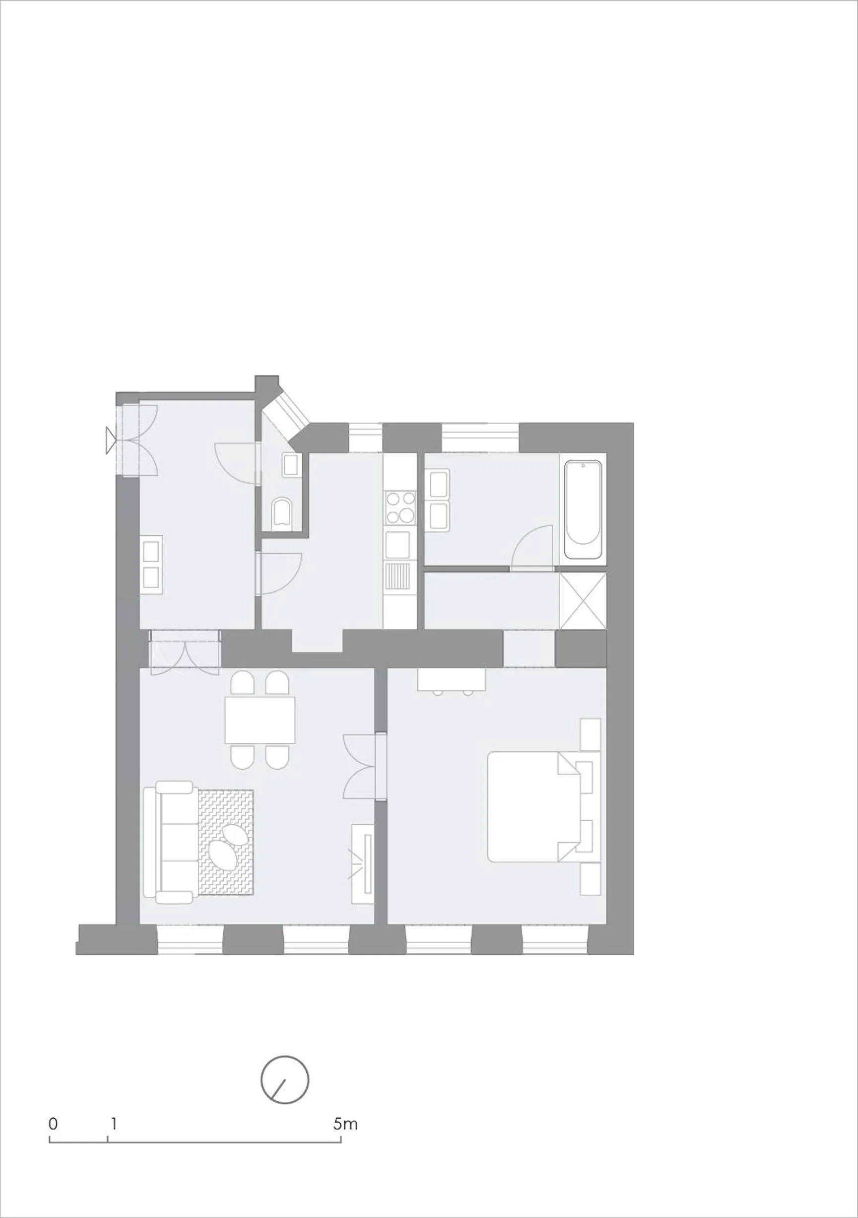 Floor plan in HeyMi Apartments in City Center