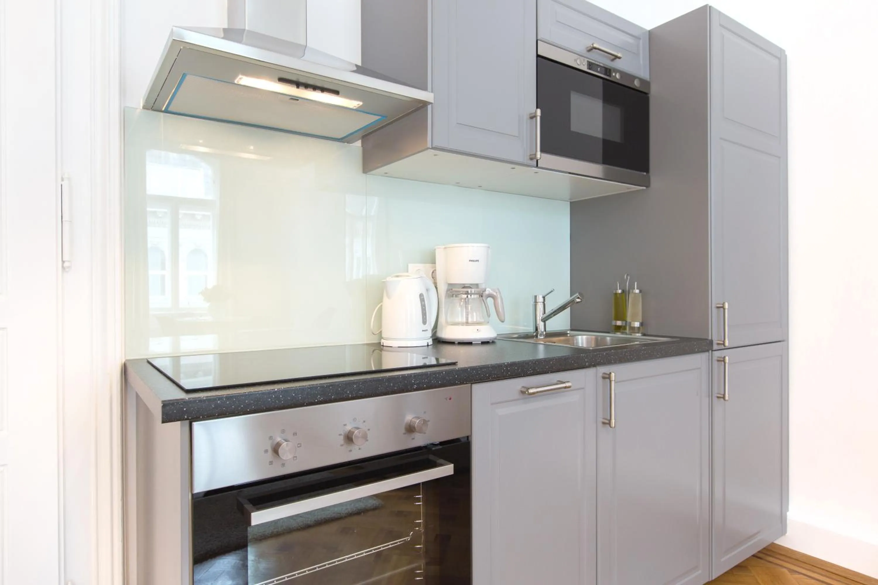 Kitchen or kitchenette in HeyMi Apartments in City Center
