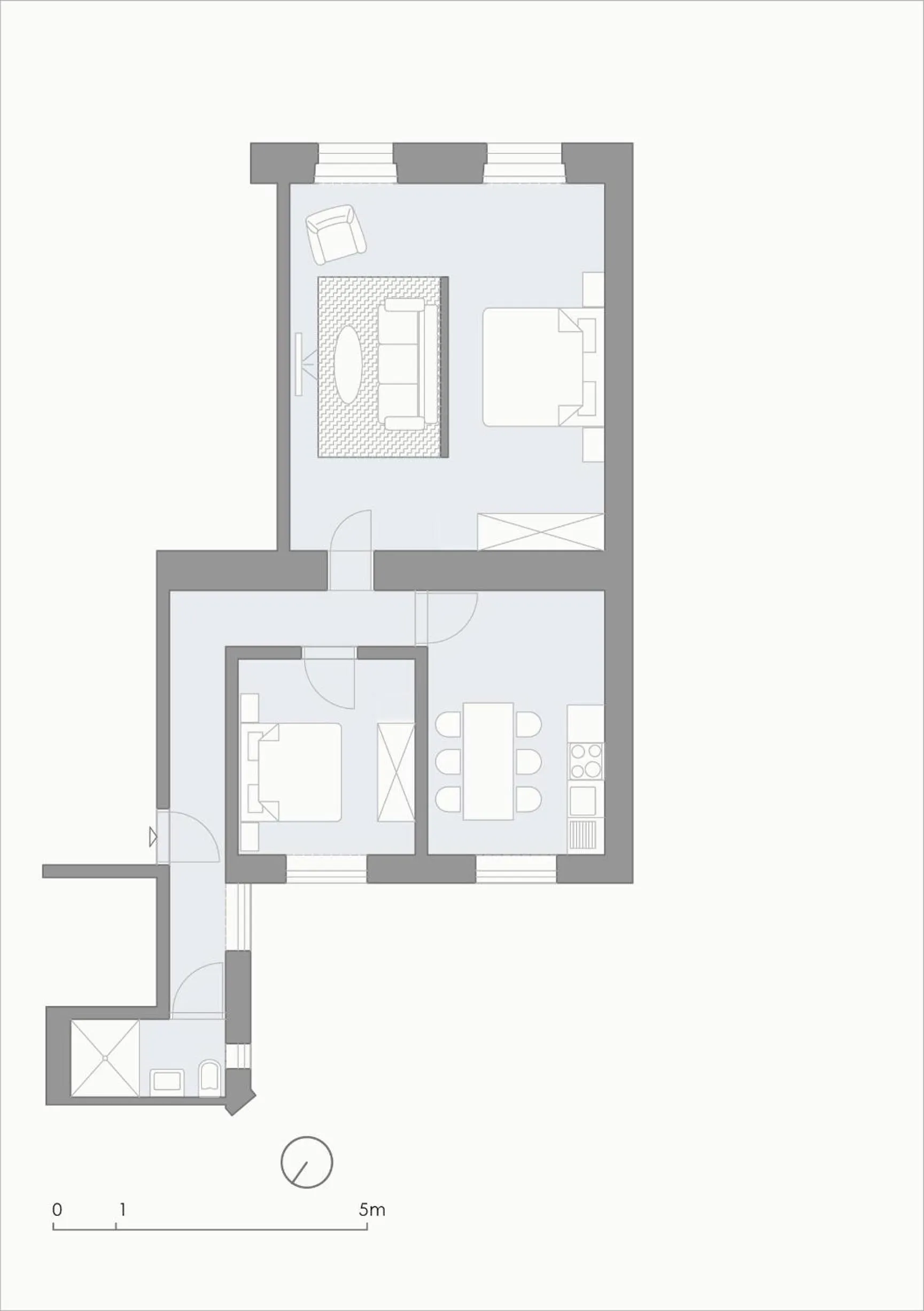 Floor plan in HeyMi Apartments in City Center
