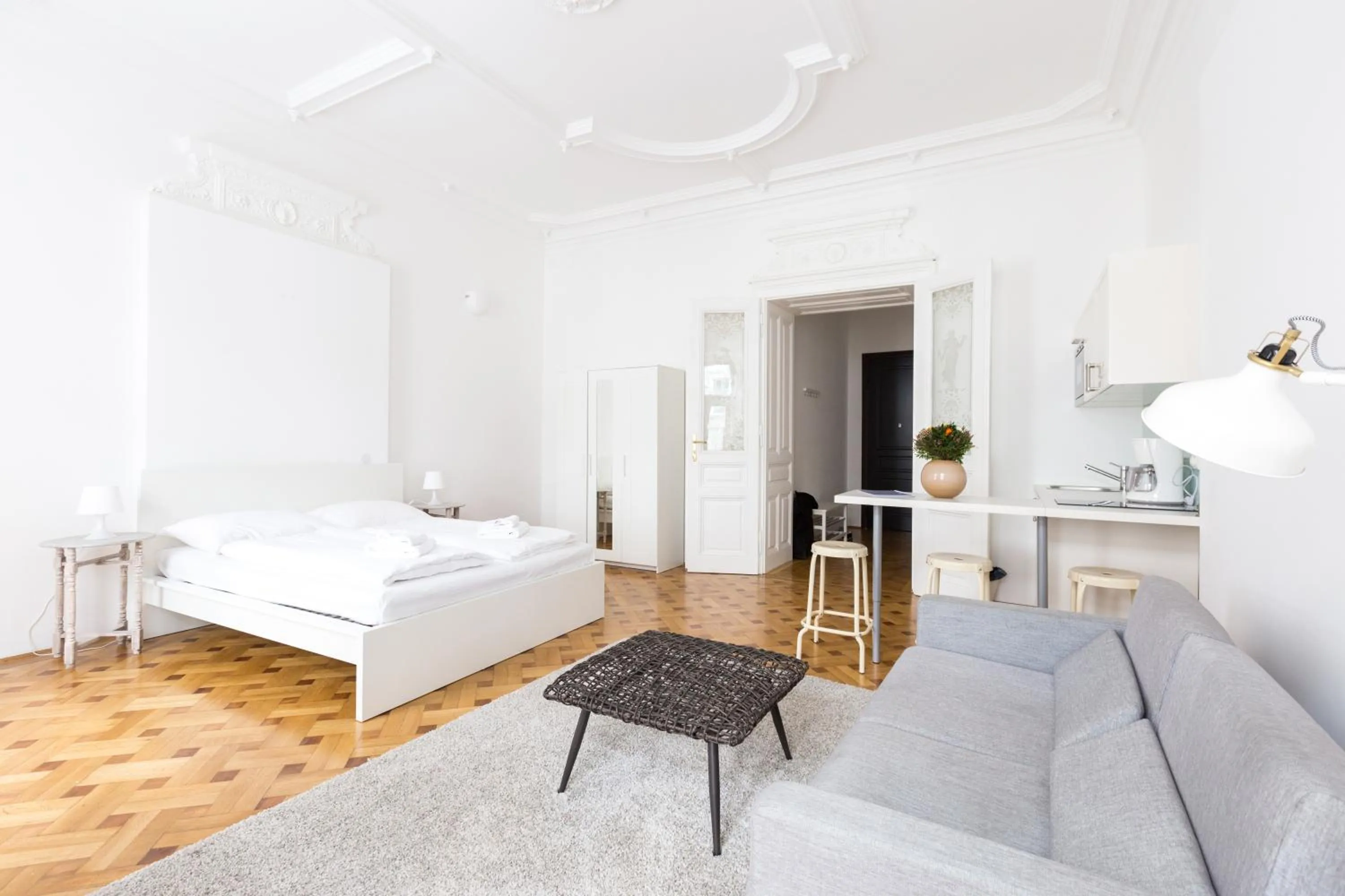 Photo of the whole room, Bed in HeyMi Apartments in City Center