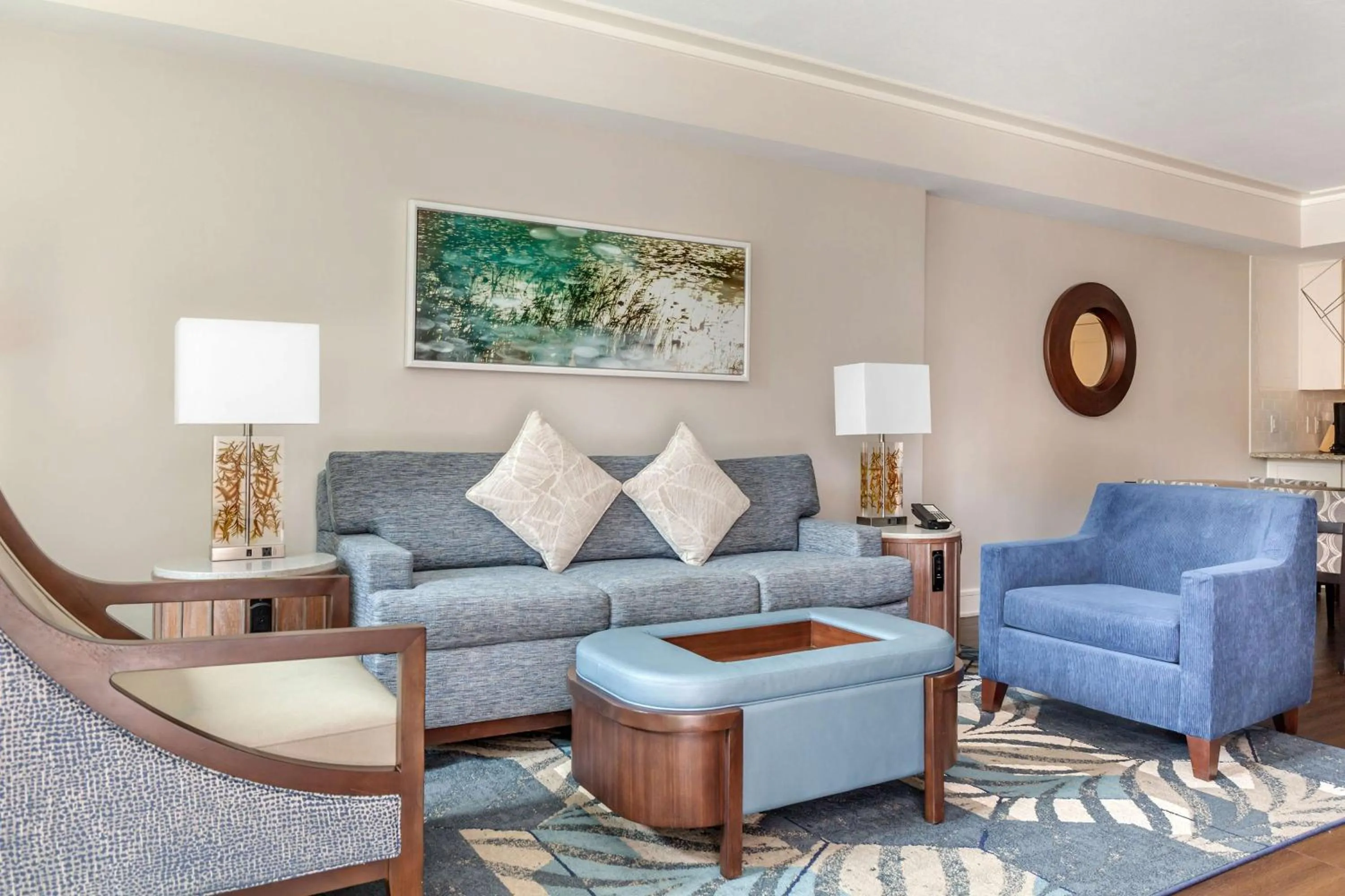 Living room in Hilton Grand Vacations Club Ocean Oak Resort Hilton Head