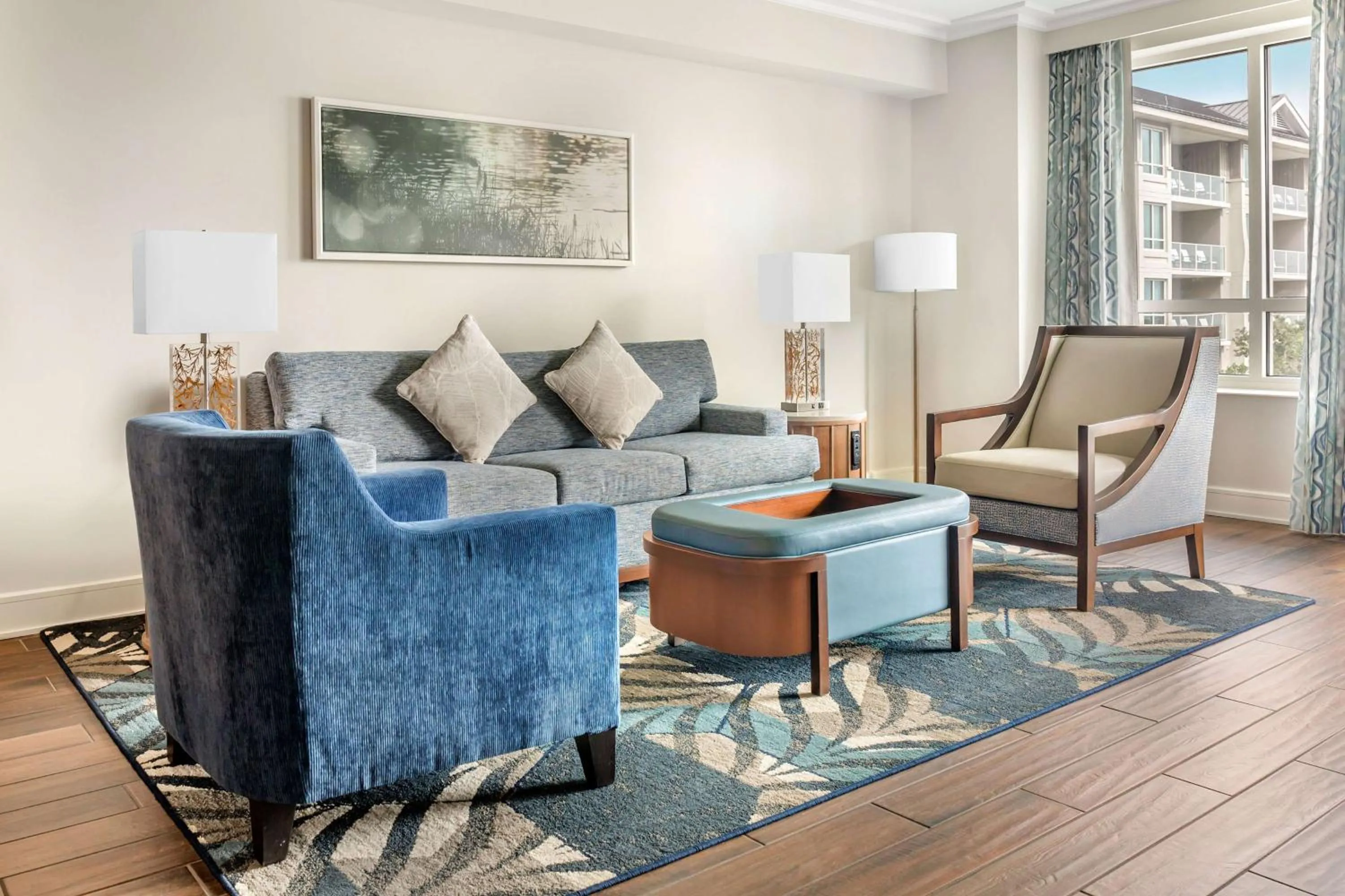 Living room in Hilton Grand Vacations Club Ocean Oak Resort Hilton Head