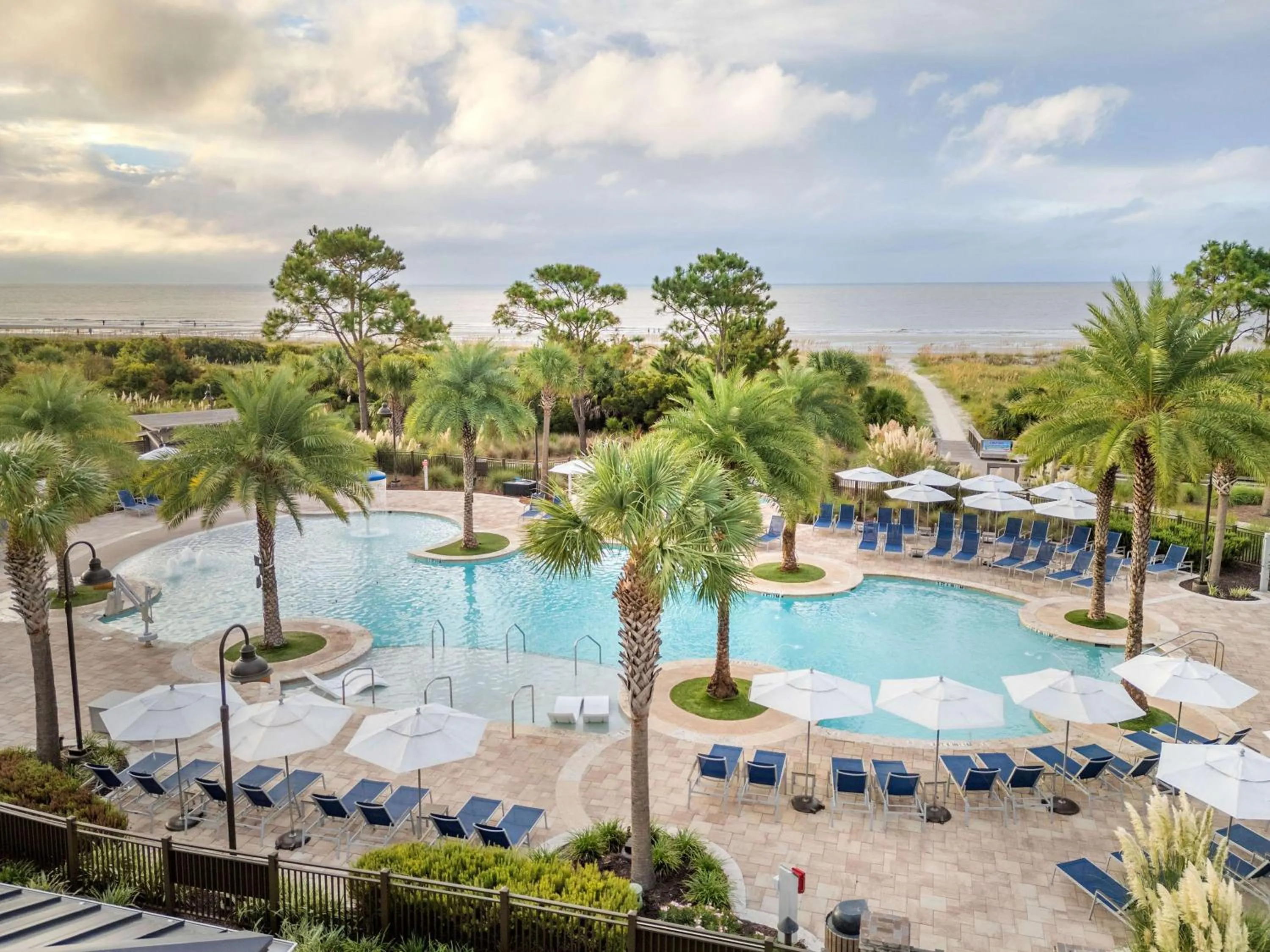 Pool view in Hilton Grand Vacations Club Ocean Oak Resort Hilton Head