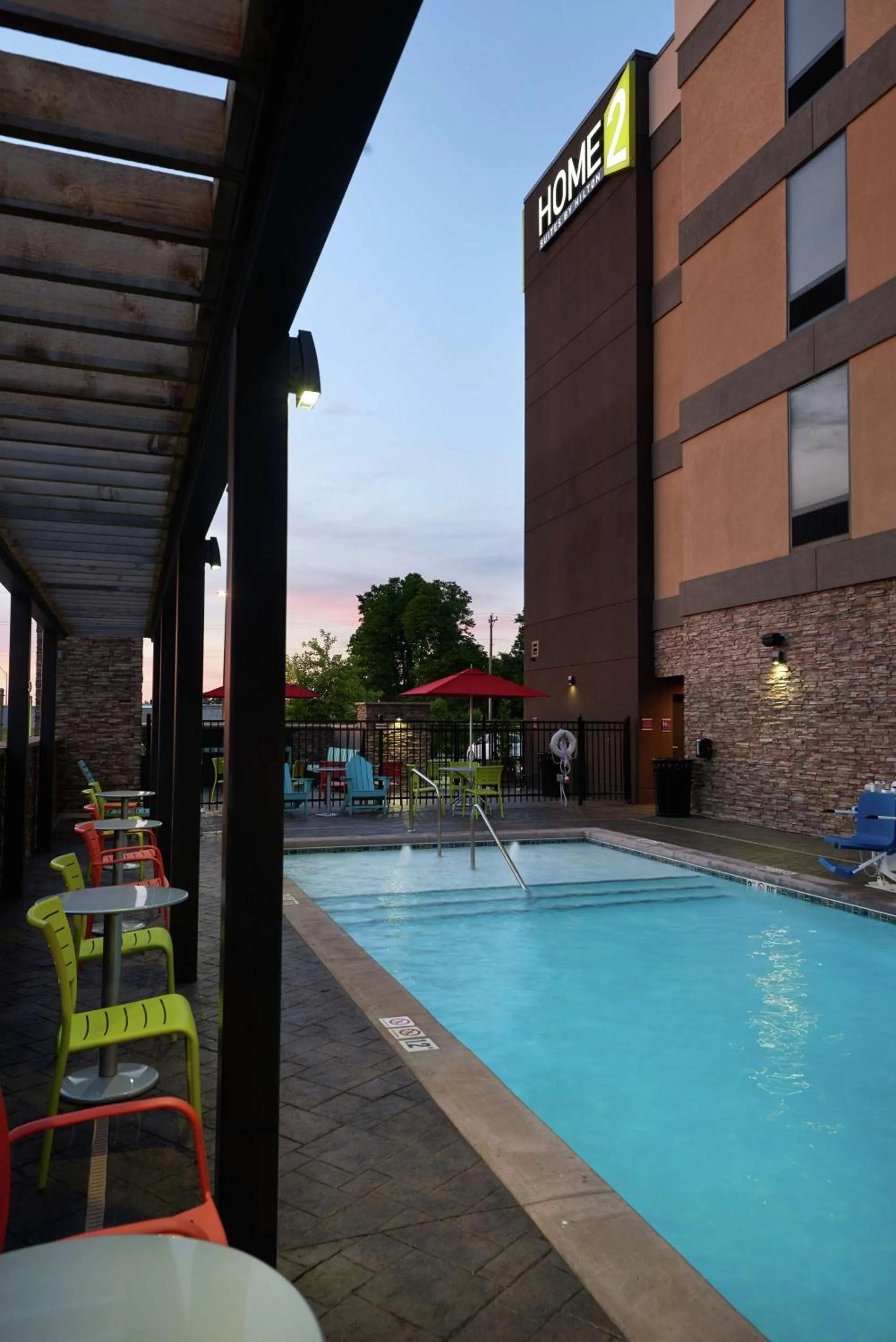 Pool view in Home2 Suites By Hilton Muskogee