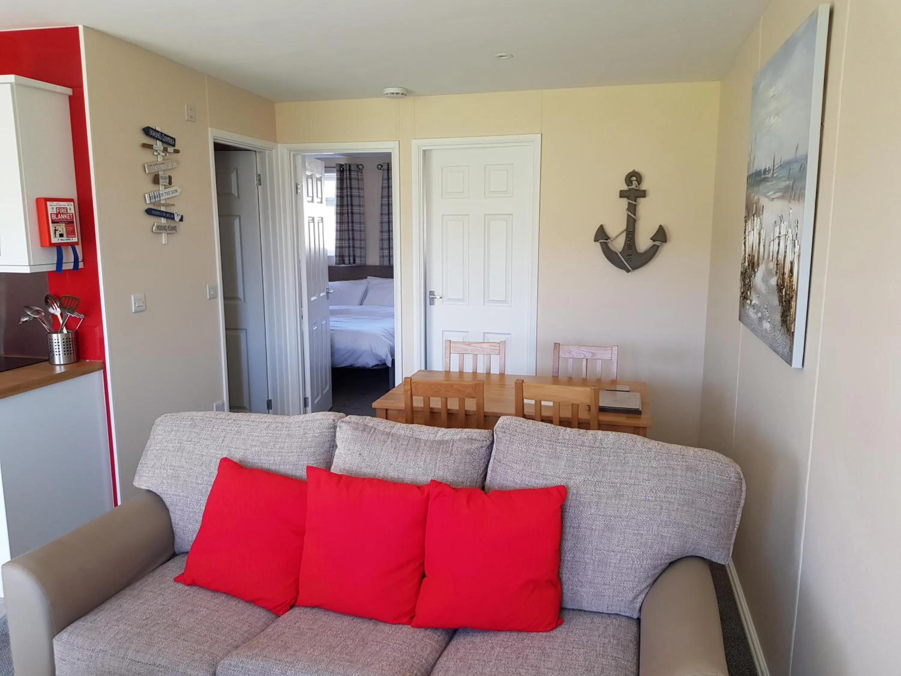 Living room in Sandy Glade Holiday Park