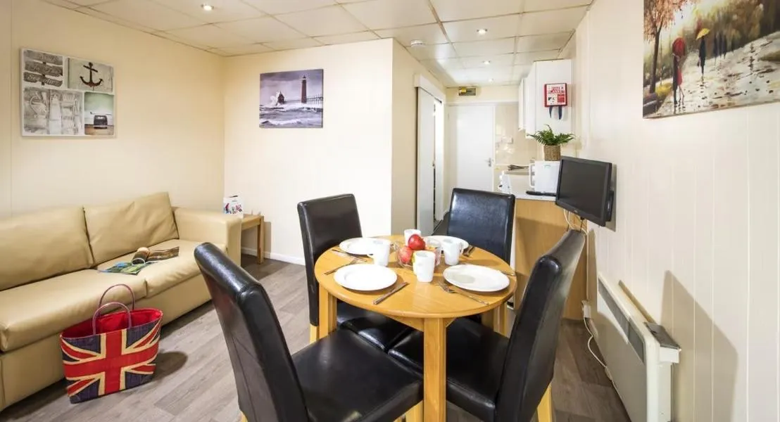 Living room in Sandy Glade Holiday Park