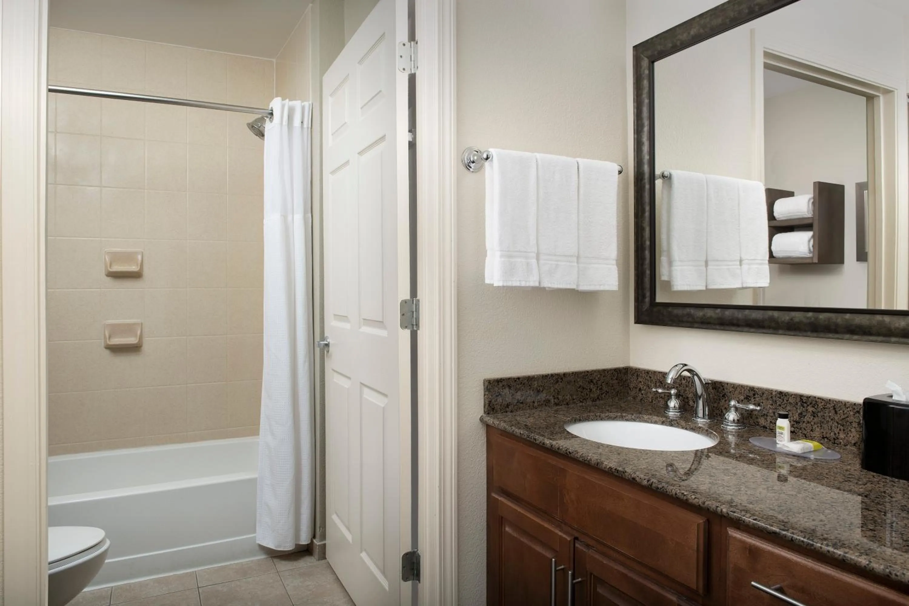 Shower in Staybridge Suites Greenville I-85 Woodruff Road by IHG