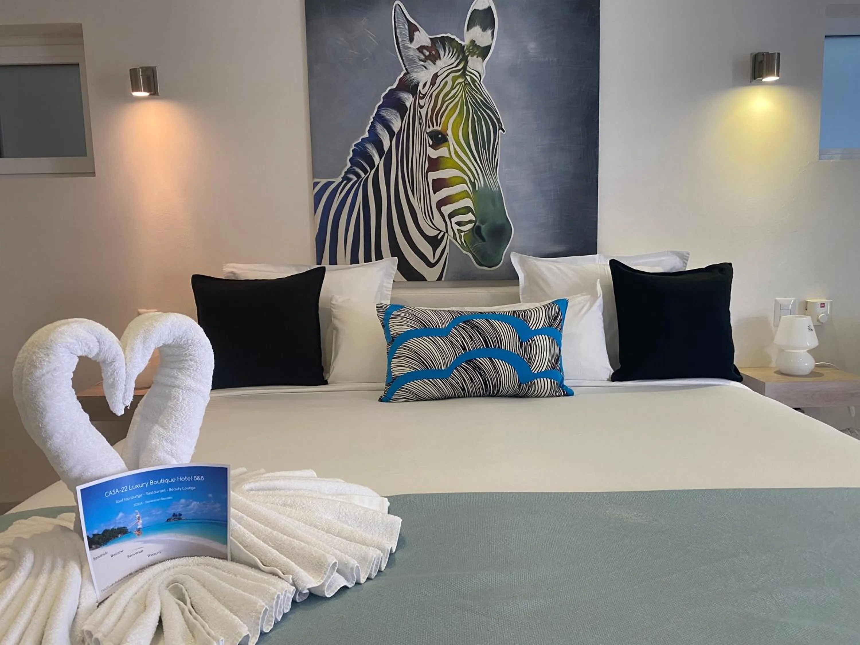 Bed in CASA-22 Luxury Boutique Hotel