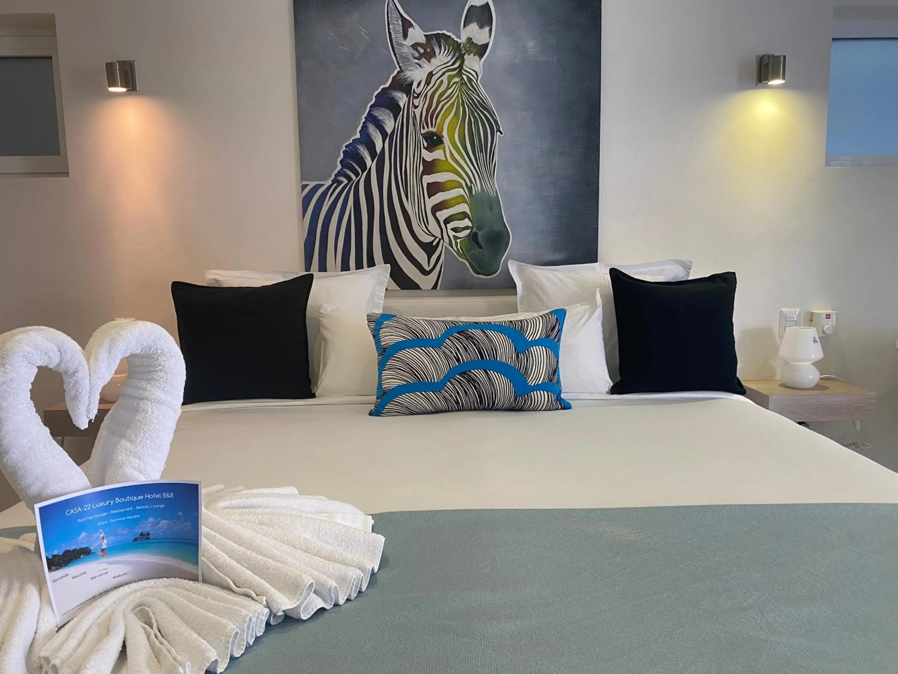 Bed in CASA-22 Luxury Boutique Hotel