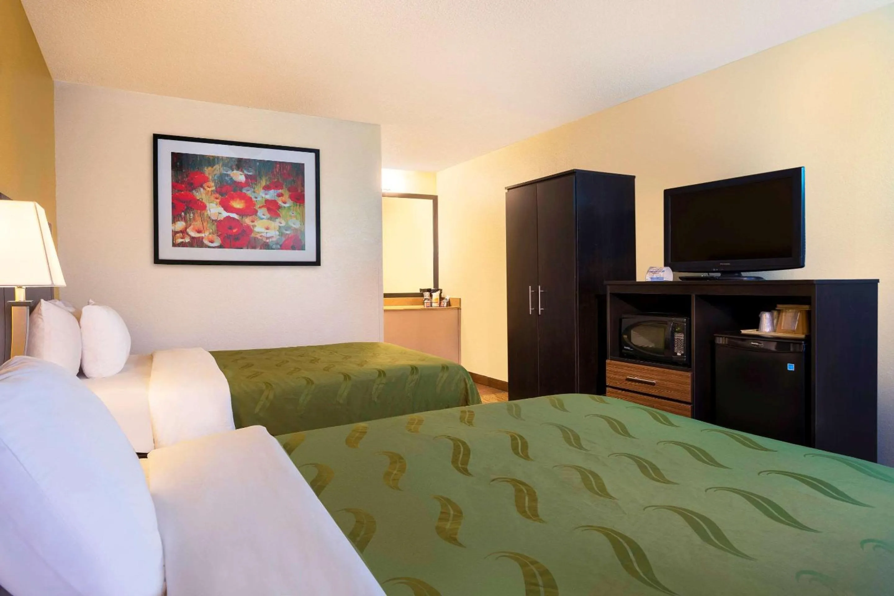 Bathroom, Bed in Quality Inn at Arlington Highlands