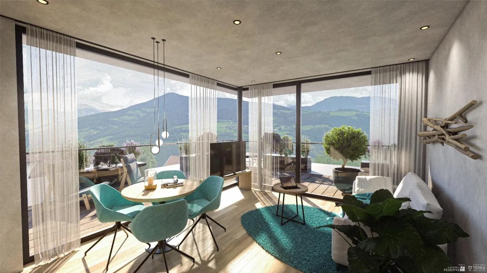 Living room in EGGER Apartments & Suites