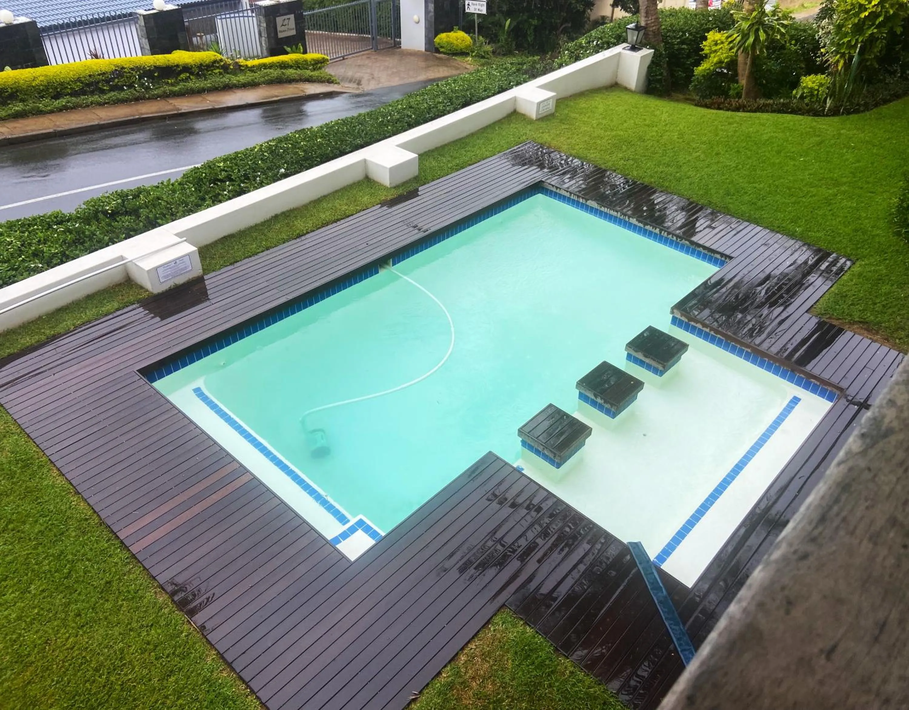 Pool view in Shaka's Seat Guesthouse