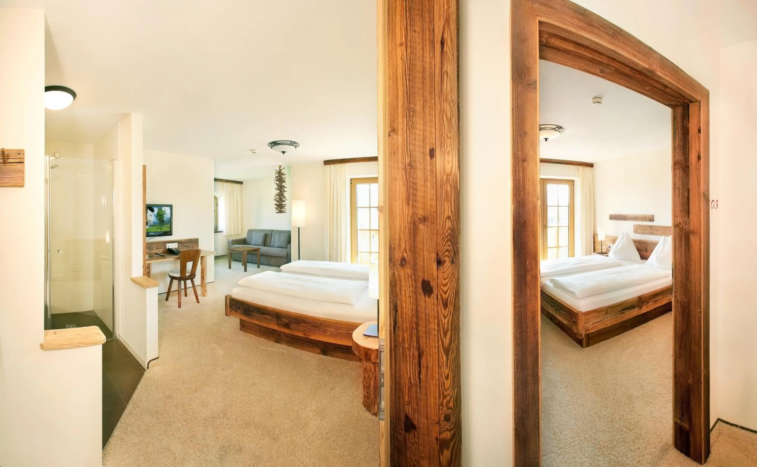 Photo of the whole room, Bed in Hotel Saliter Hof