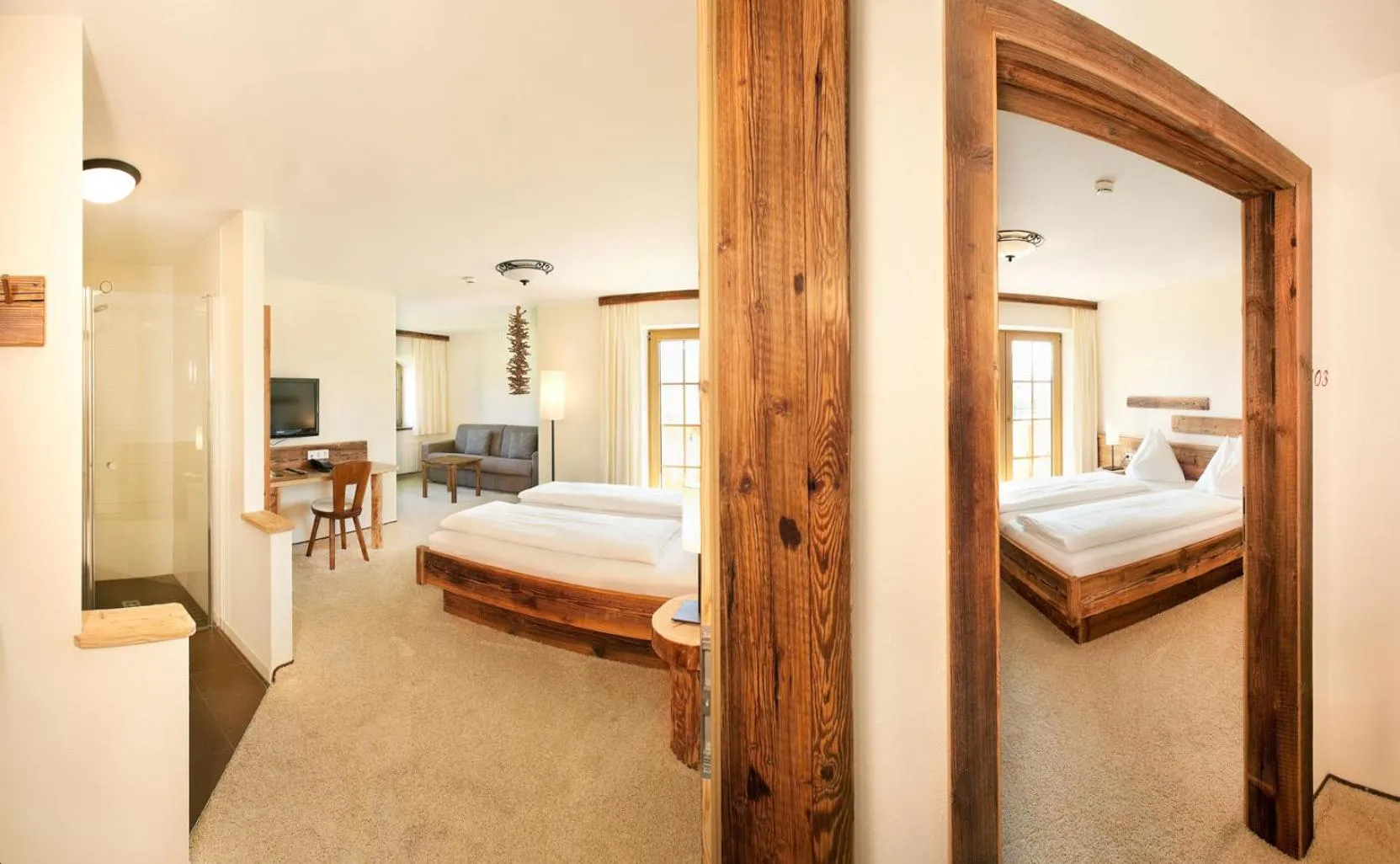 Photo of the whole room, Bed in Hotel Saliter Hof