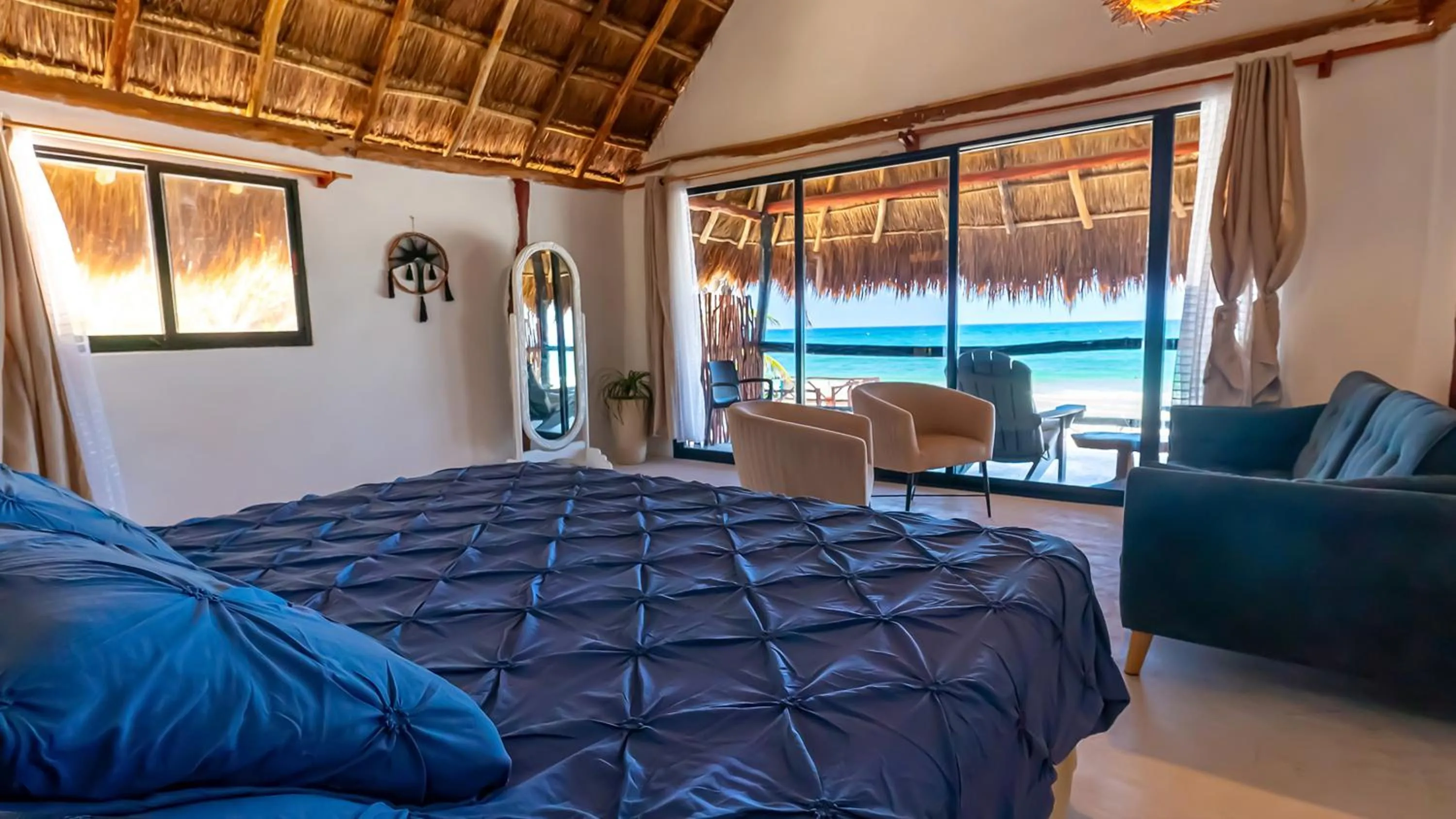 View (from property/room), Bed in Chancabañita Tulum