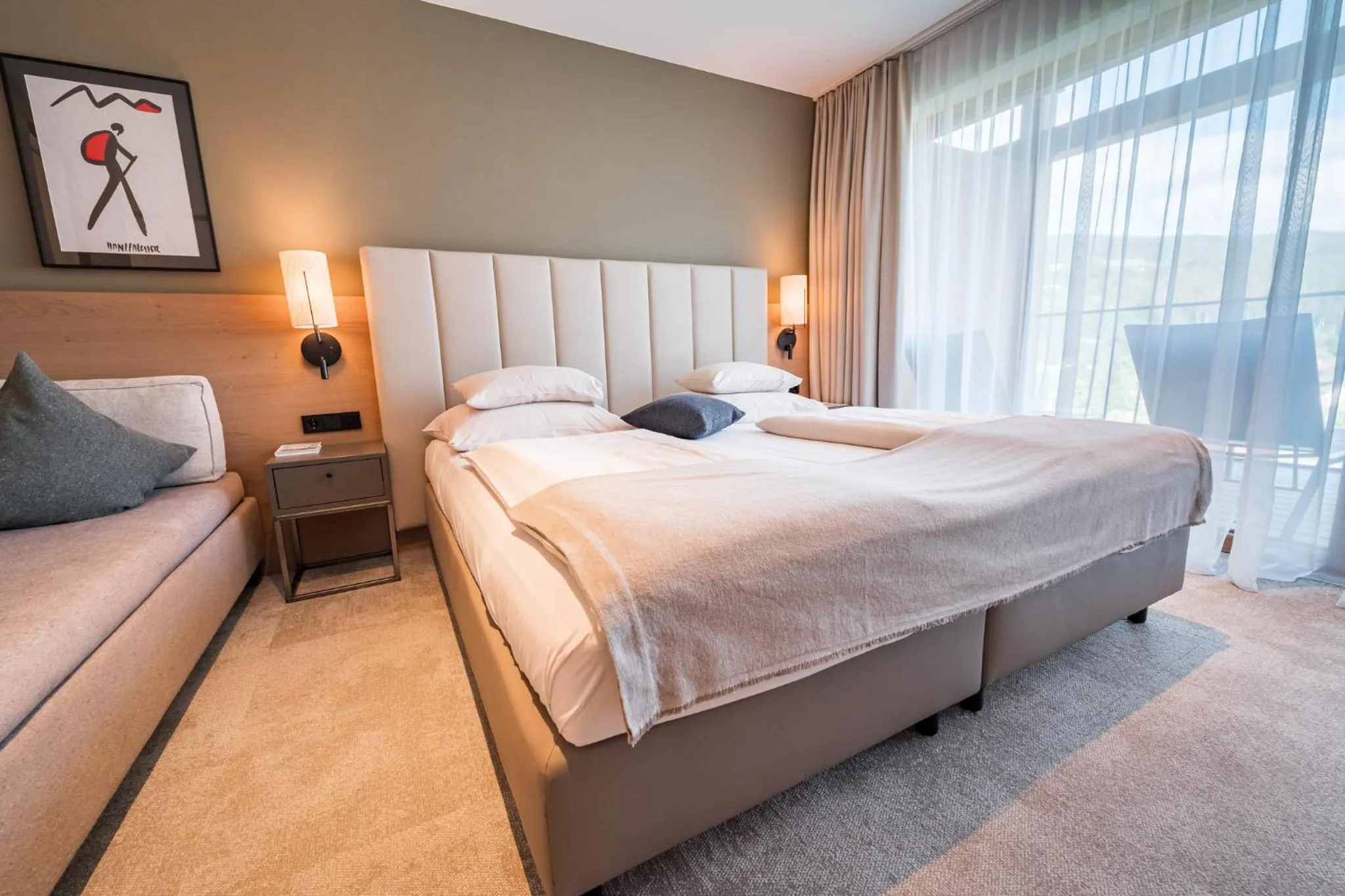 Bedroom, Bed in Das Hohe Salve Sportresort, 4 Sterne Superior