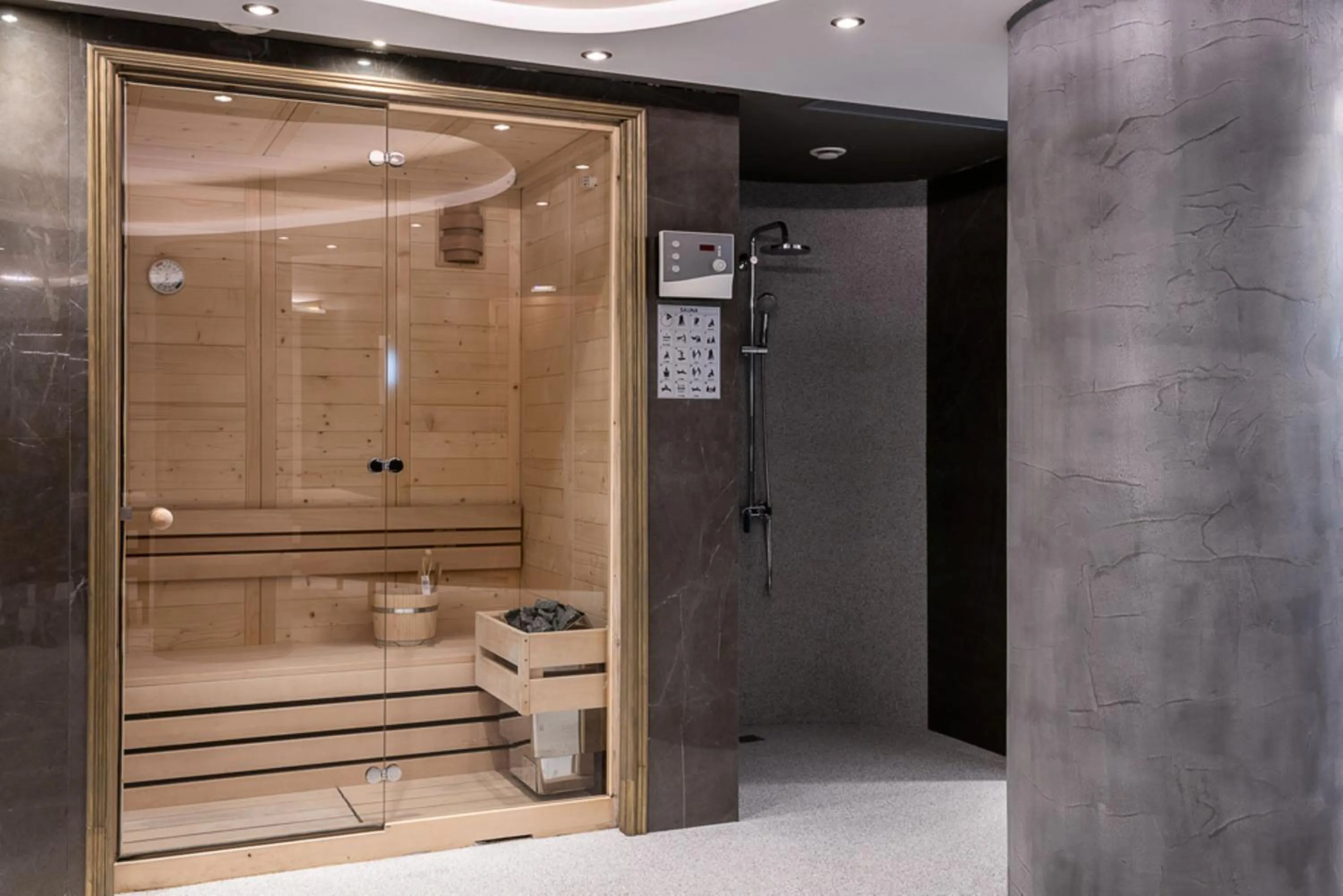 Sauna in Cretan Dream Resort & Spa