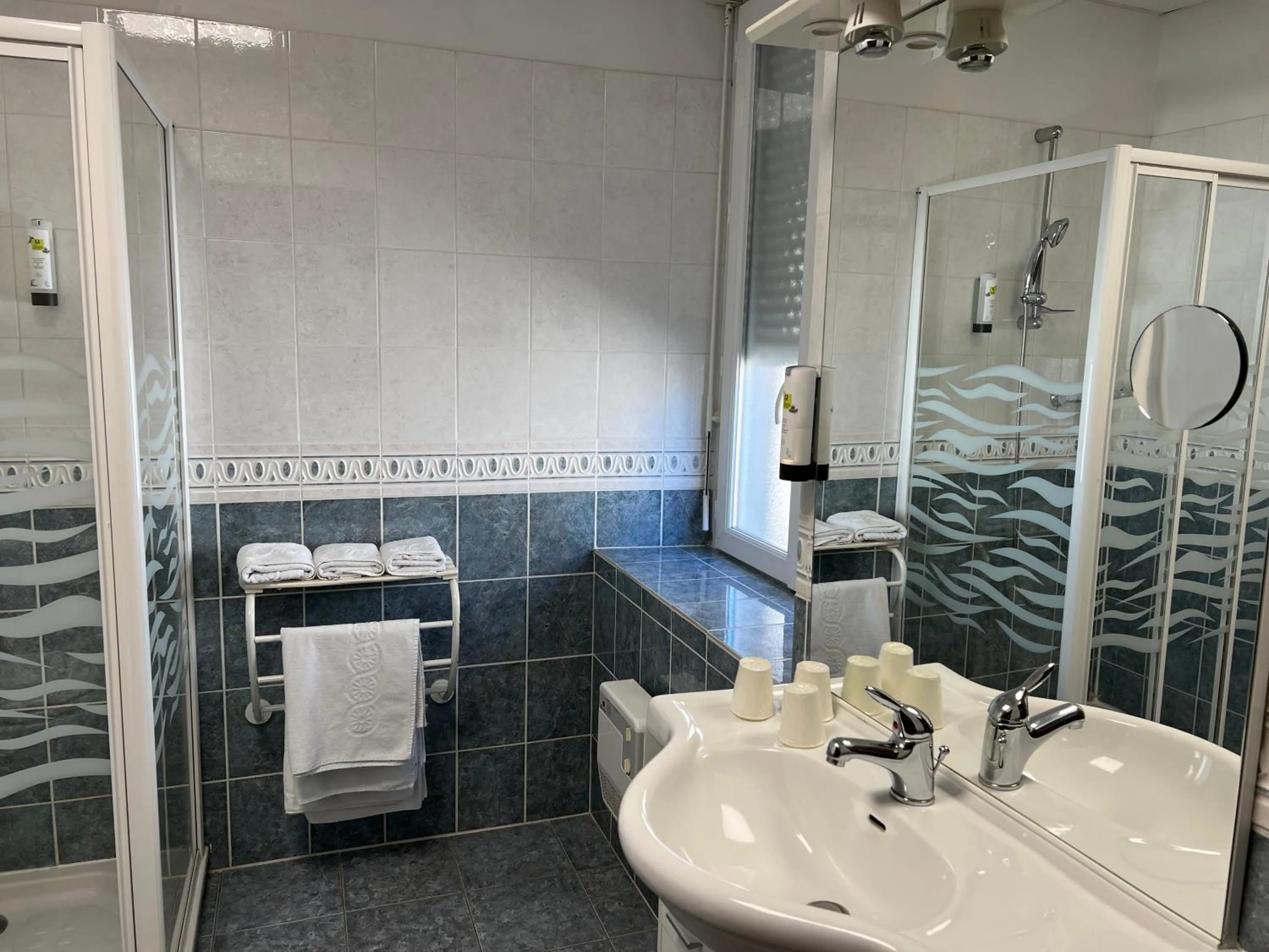 Bathroom in Logis Hôtel-Restaurant Les Voyageurs